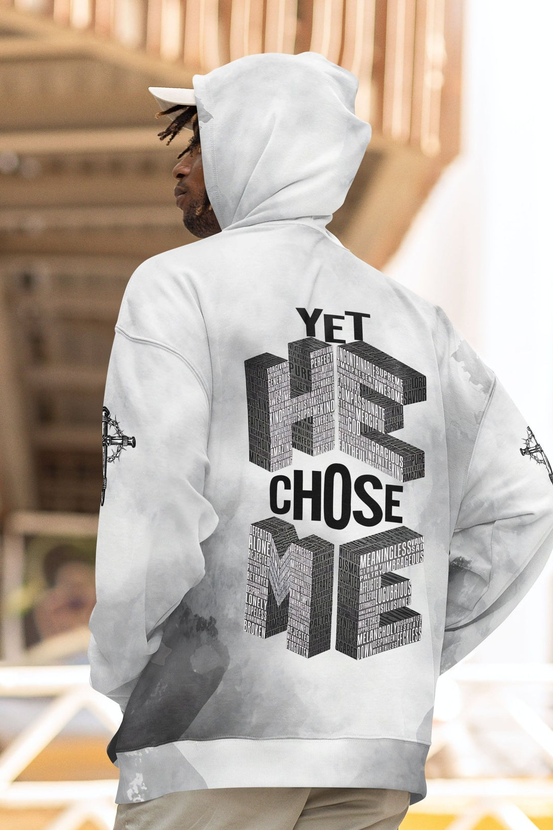 Yet He Chose Me All Over Print Hoodie - Christ Color