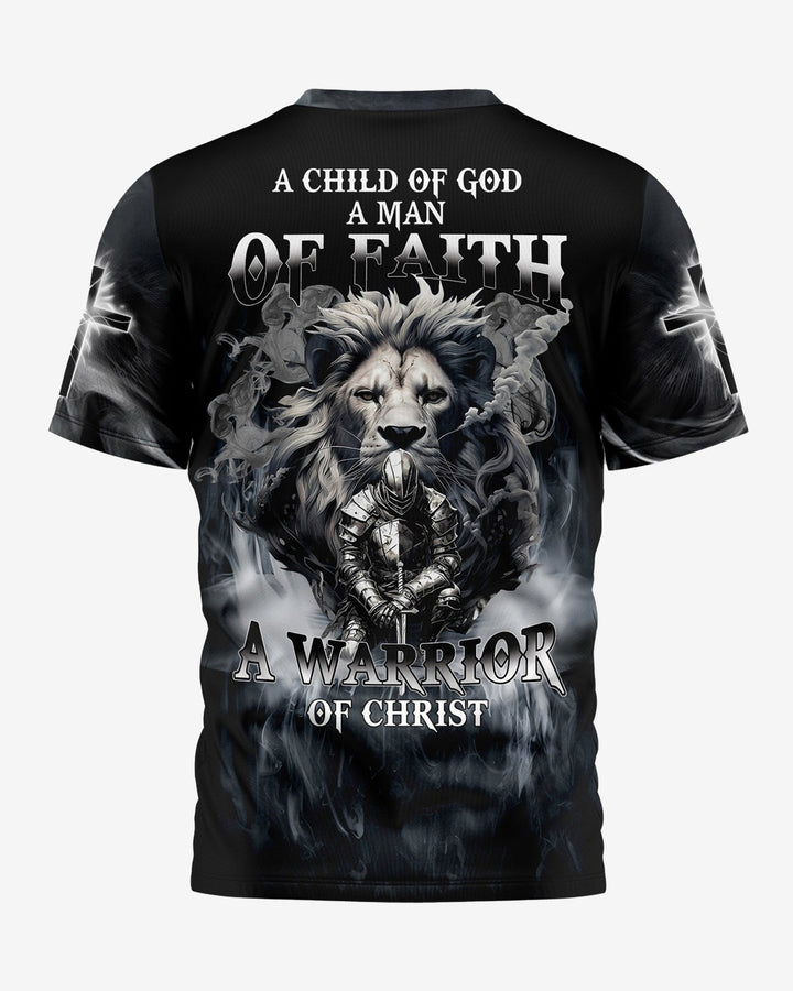 A Child Of God A Man Of Faith All Over Print T-shirt - Christ Color