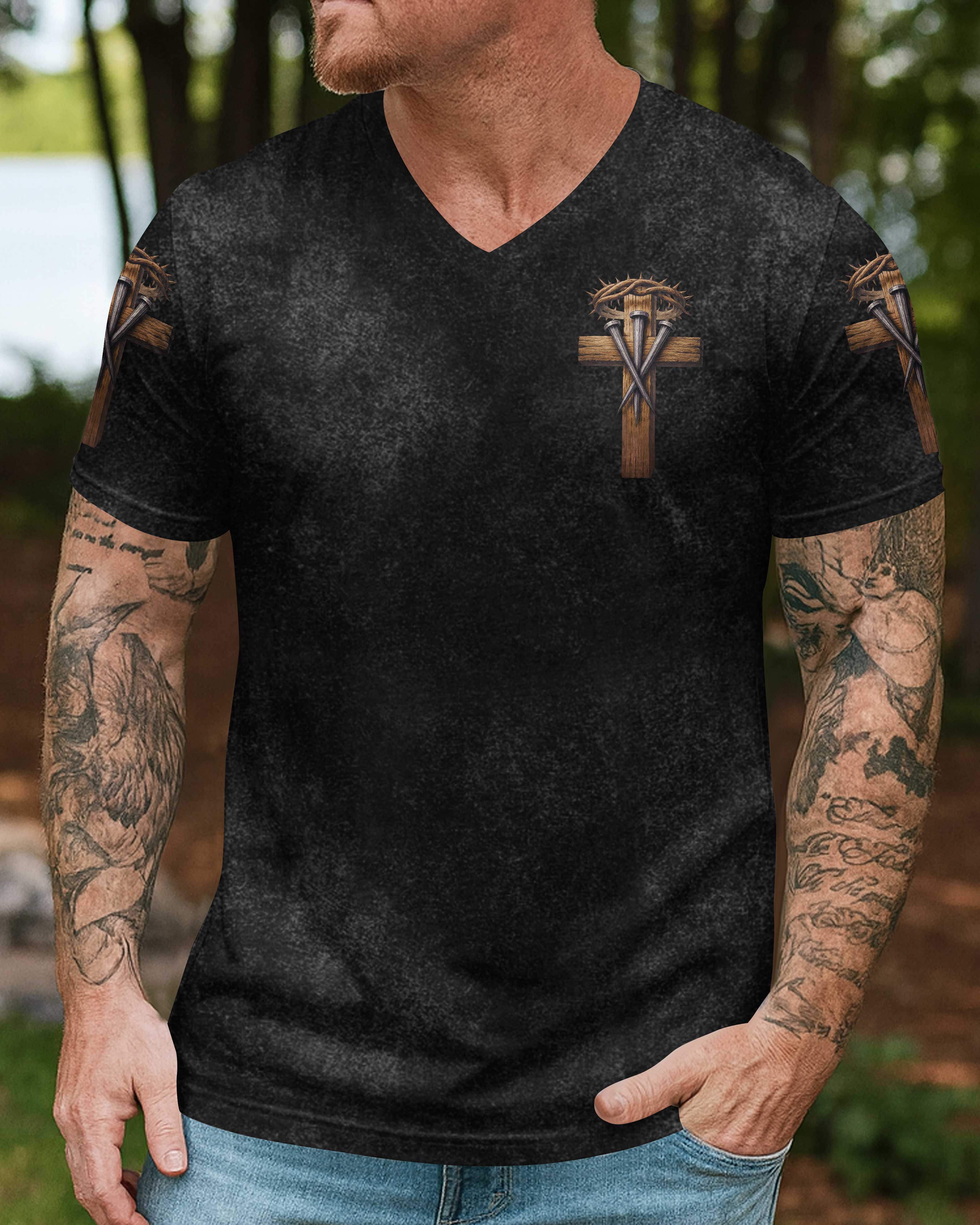 One Cross Three Nails Forgiven T-Shirts