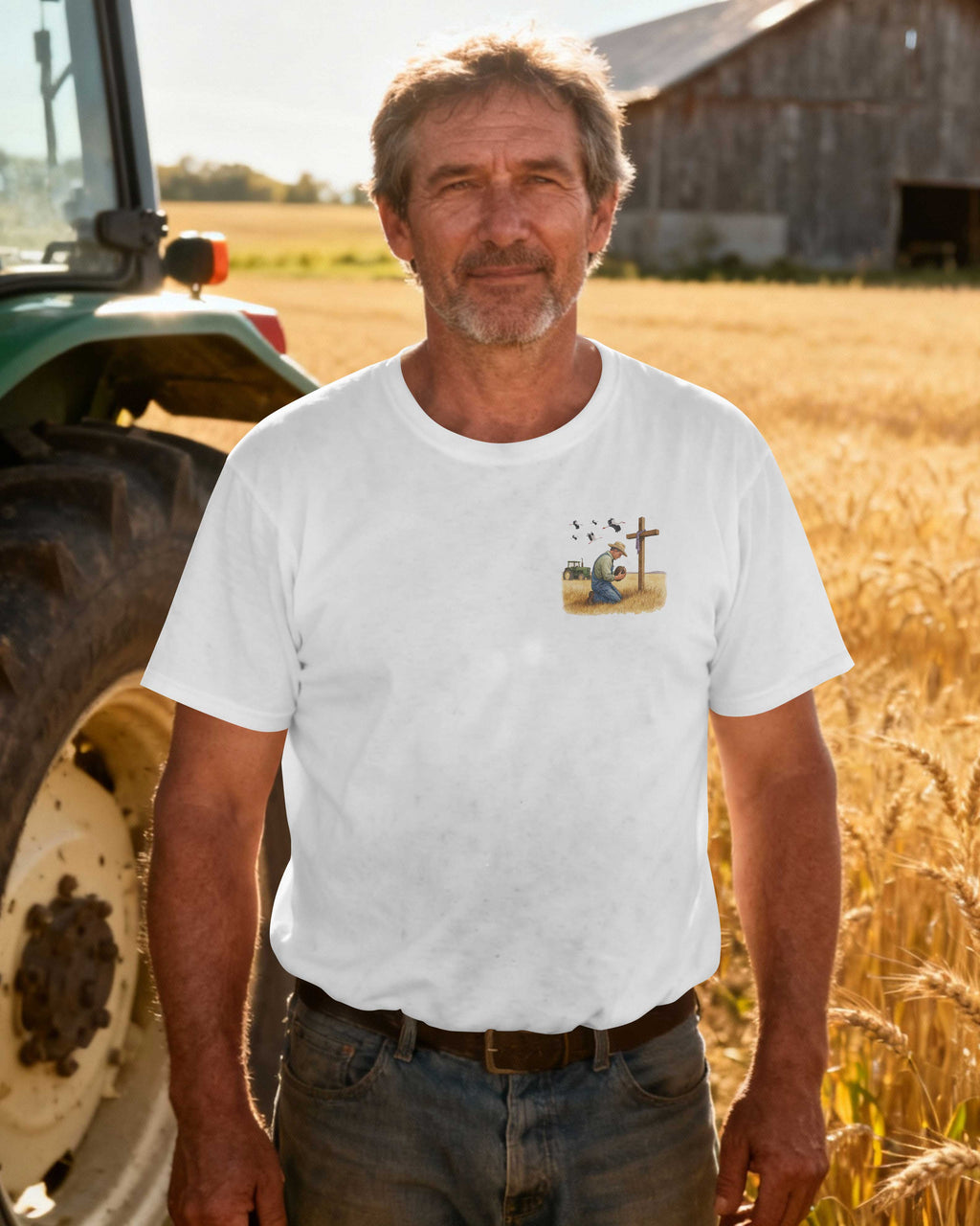 Kneel For The Cross Rise For The Harvest T-Shirt