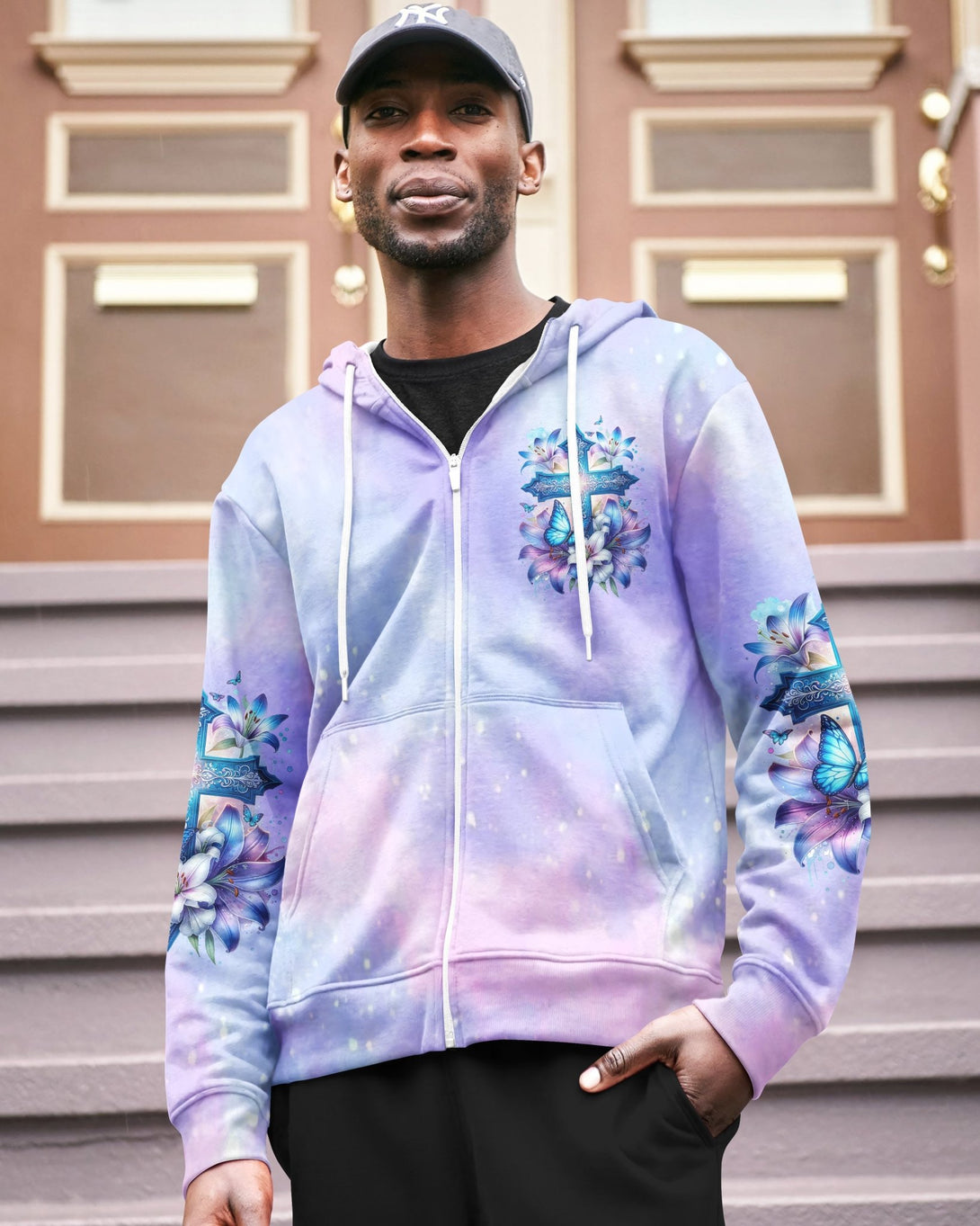 In God And The Power Of Prayer All Over Print Zip Hoodie - Christ Color