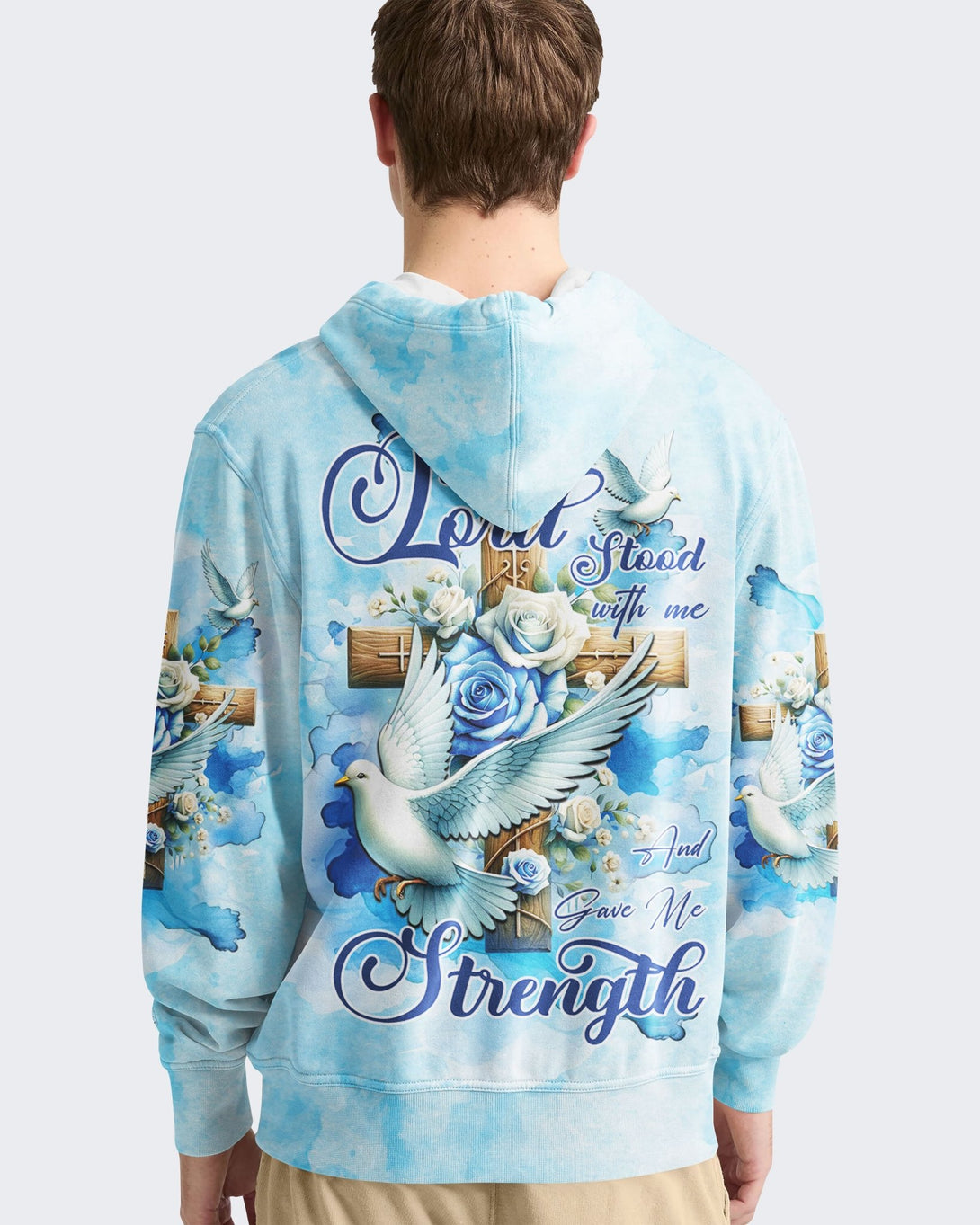 Lord Stood With Me And Gave Me Strength All Over Print Hoodie - Christ Color