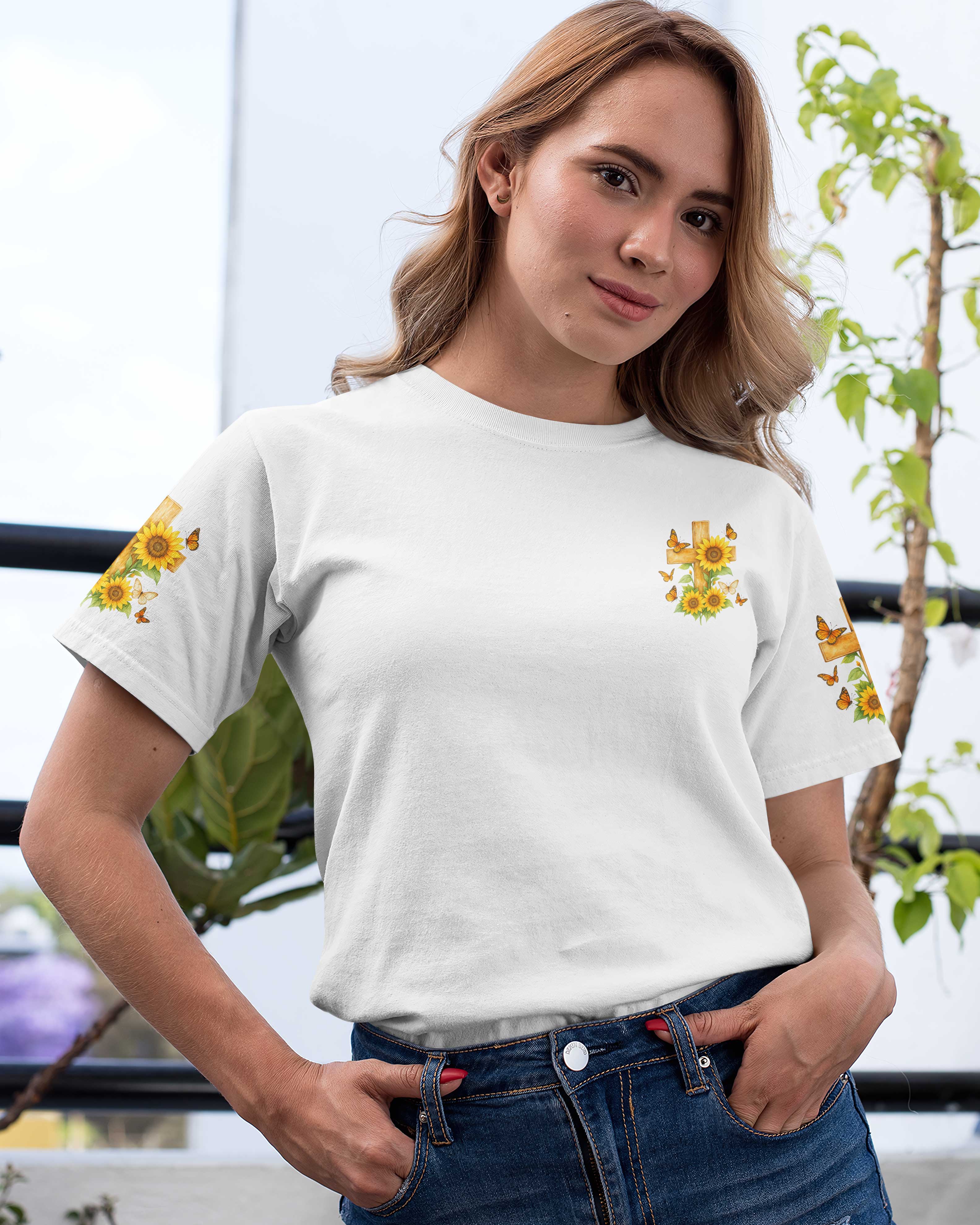 He Turned My Scars Into Stories All Over Print T-Shirt