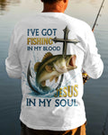 I've Got Fishing In My Blood Jesus In My Soul Long Sleeves T-Shirt
