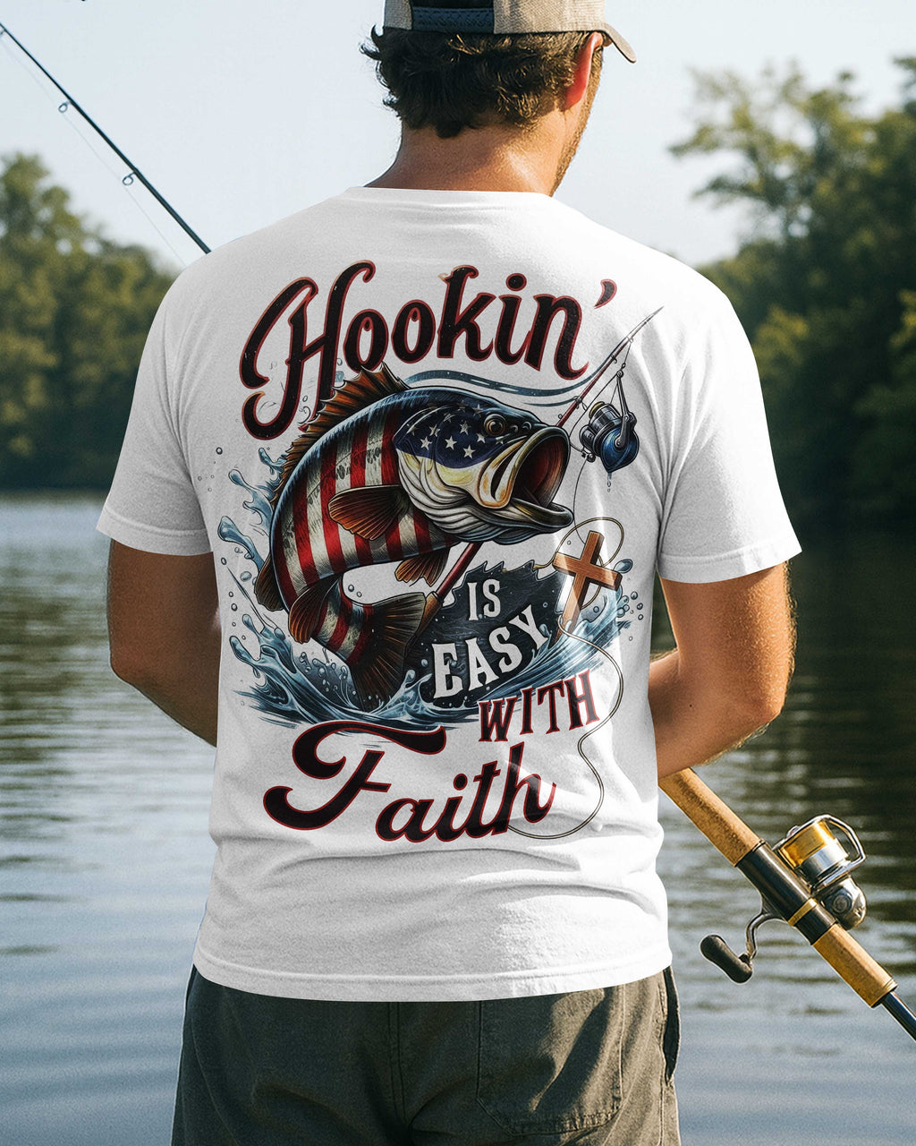 Hookin' Is Easy With Faith All Over Print T-Shirt