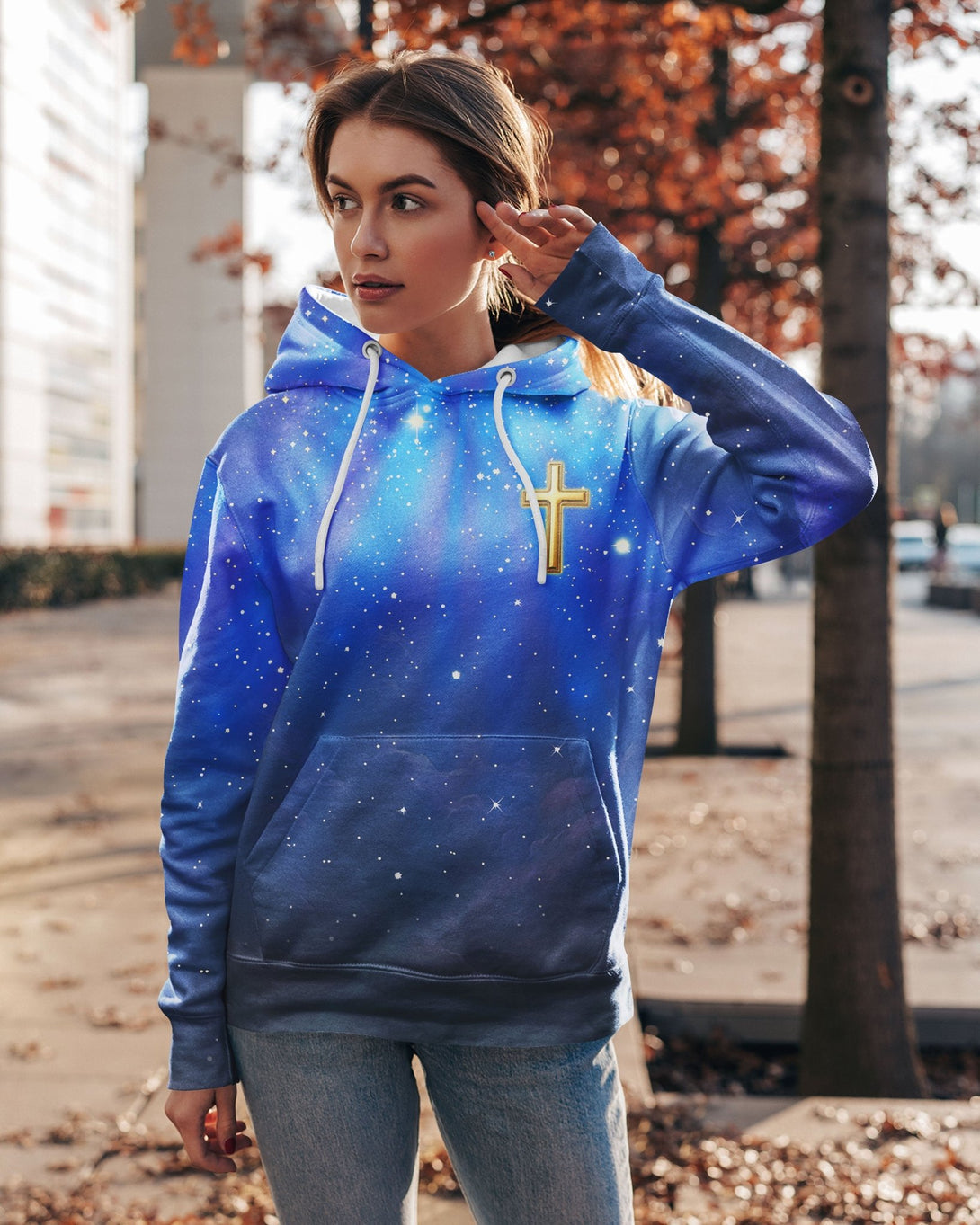 Faith Can Move Mountains All Over Print Hoodie - Christ Color