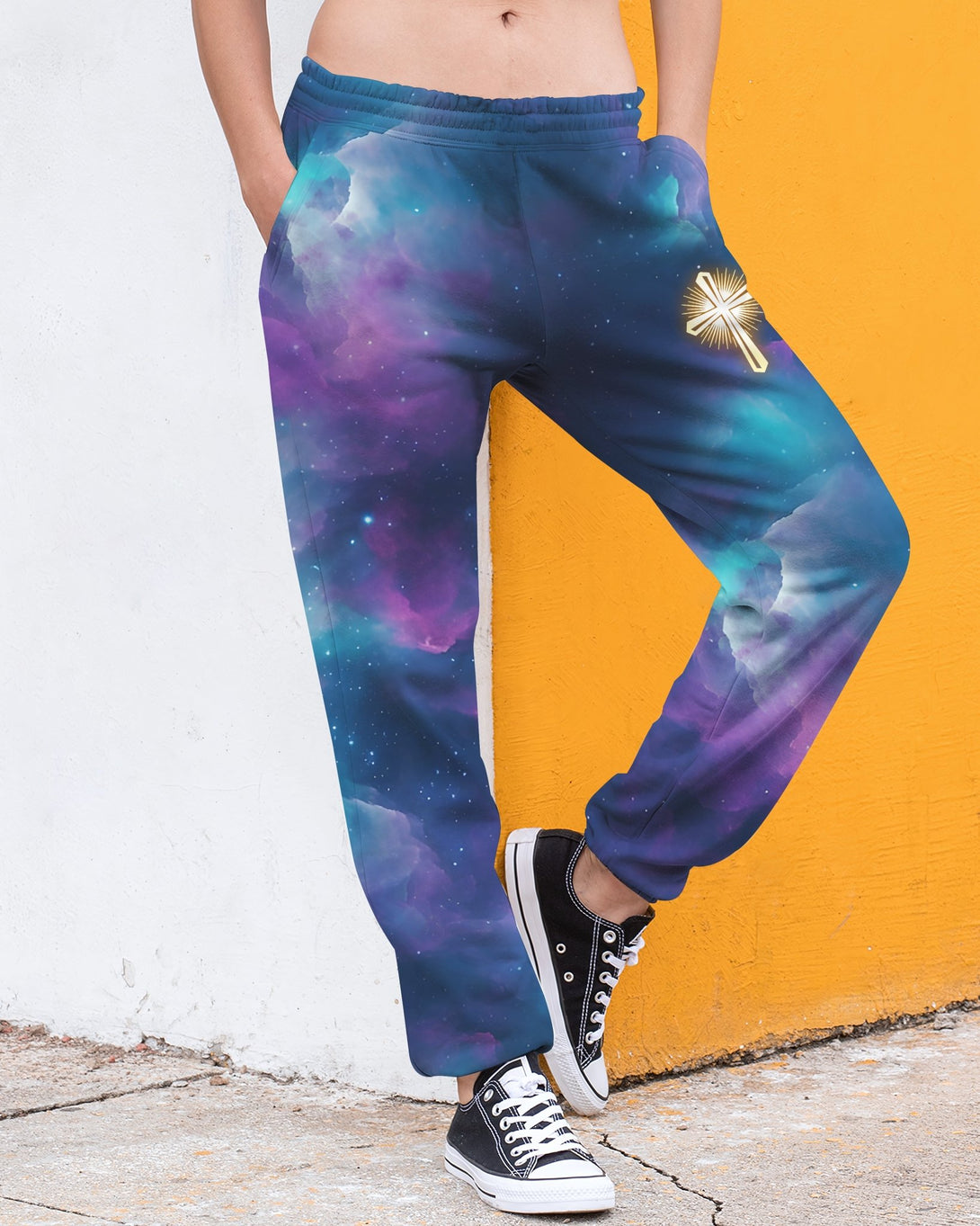 For We Walk By Faith Not By Sight All Over Print Jogger Pants - Christ Color