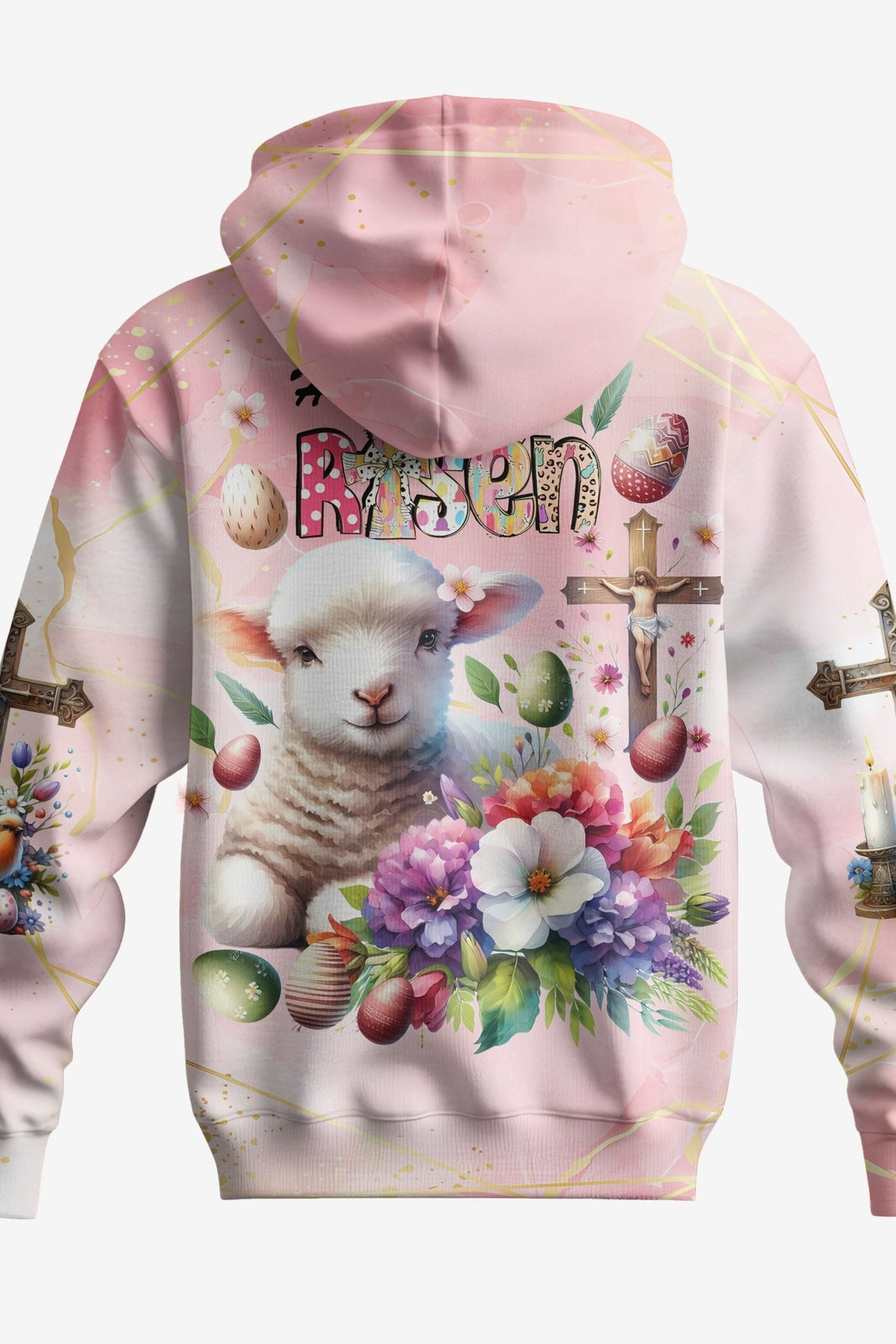 He Is Risen All Over Print Zip Hoodie - Christ Color