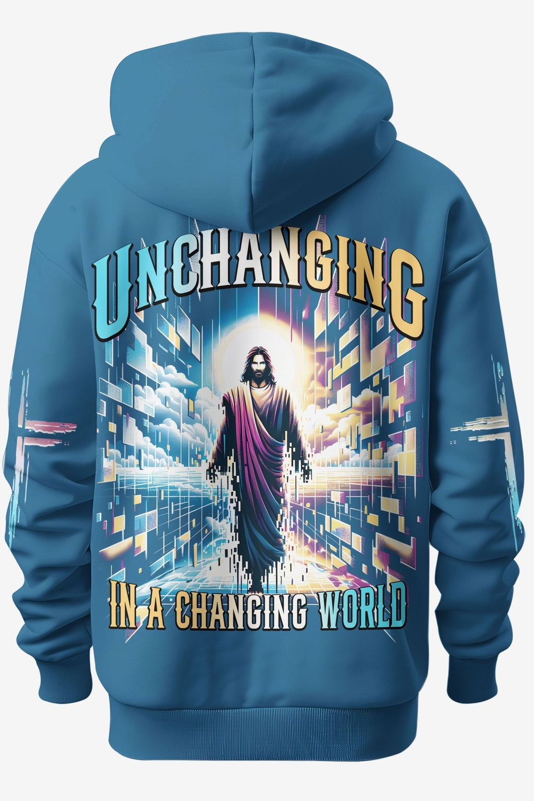 Unchanging In A Changing World All Over Print Hoodie - Christ Color