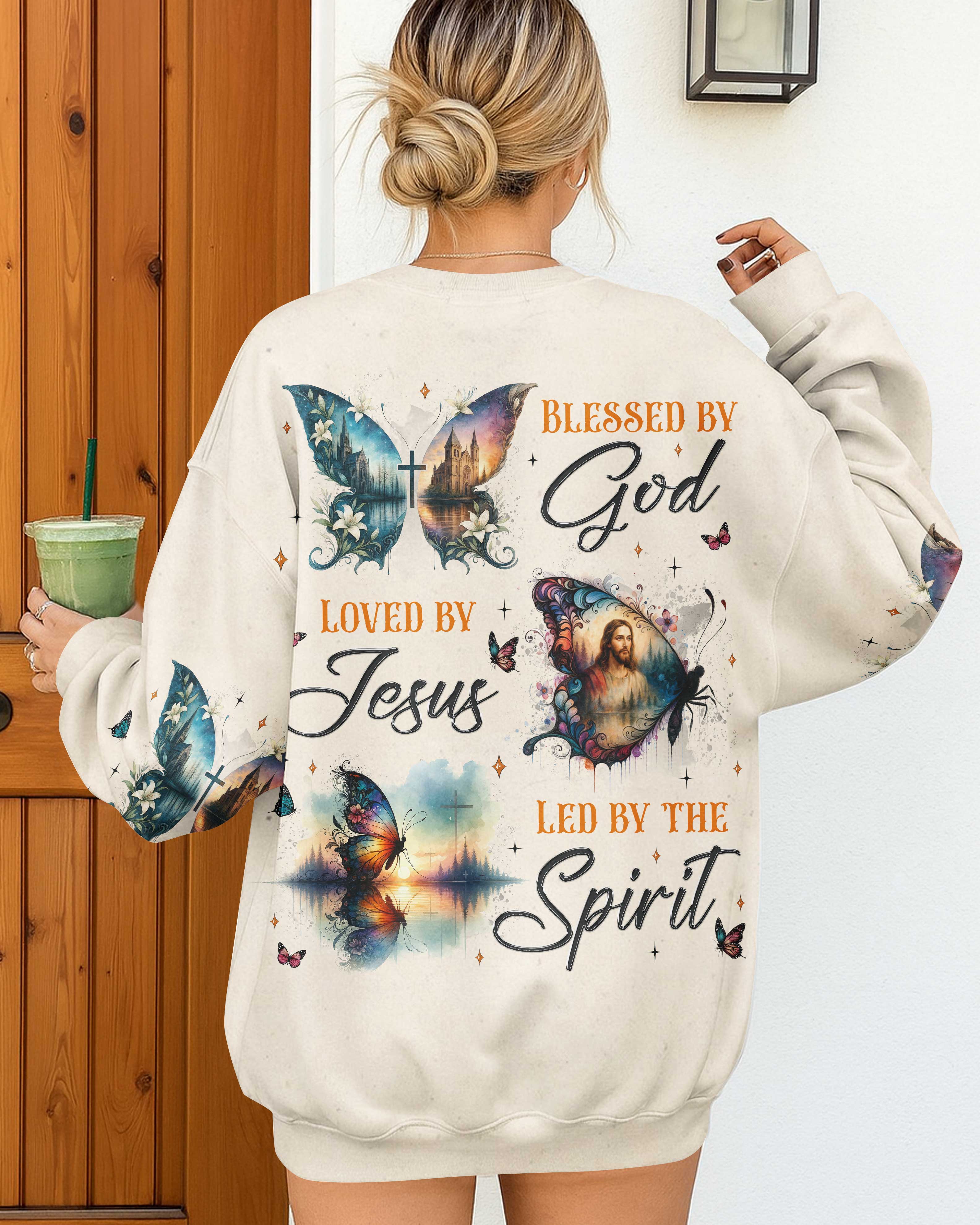 Blessed By God Loved By Jesus Led By The Spirit T-Shirt
