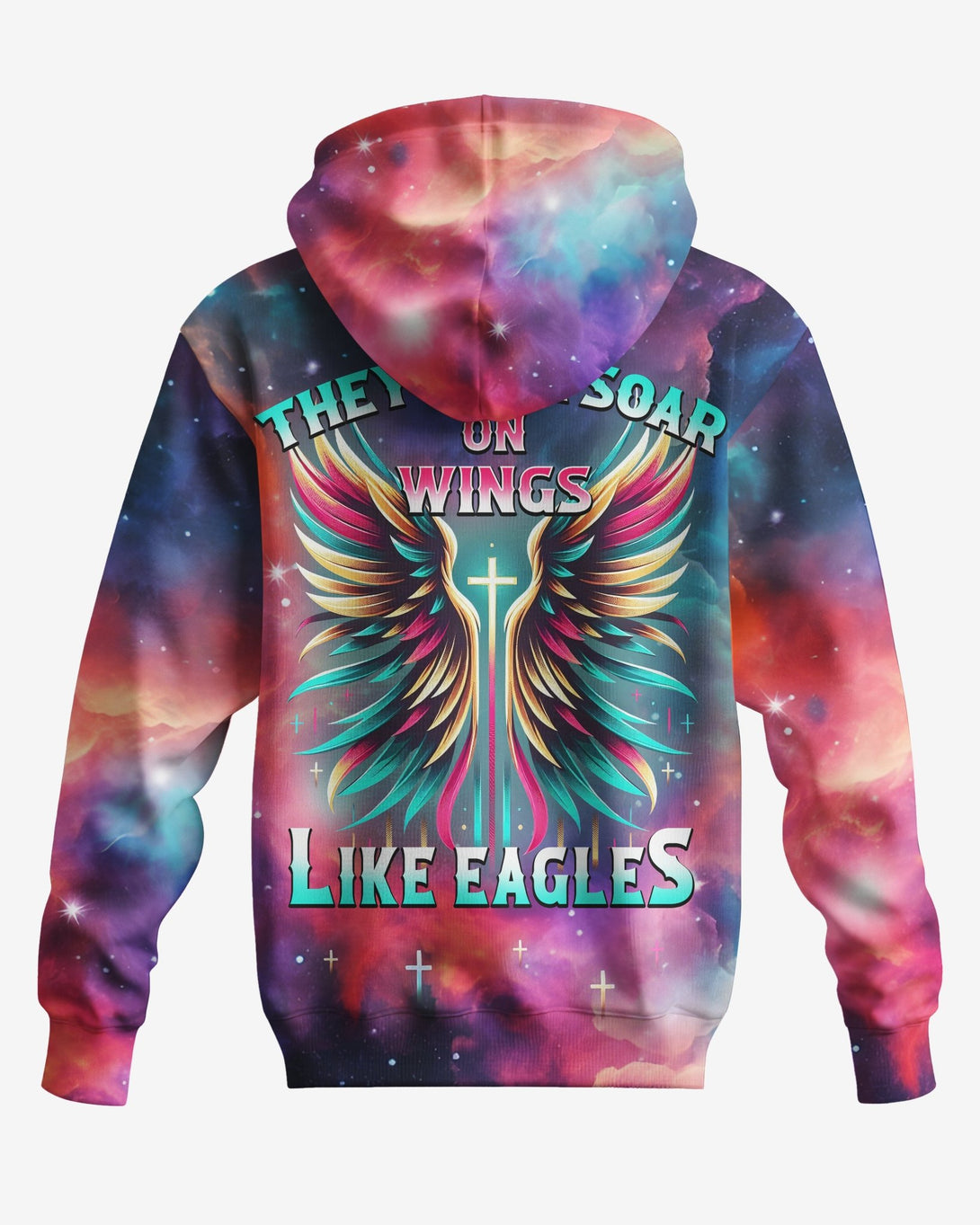 They Will Soar On Wings Like Eagles All Over Print Zip Hoodie - Christ Color