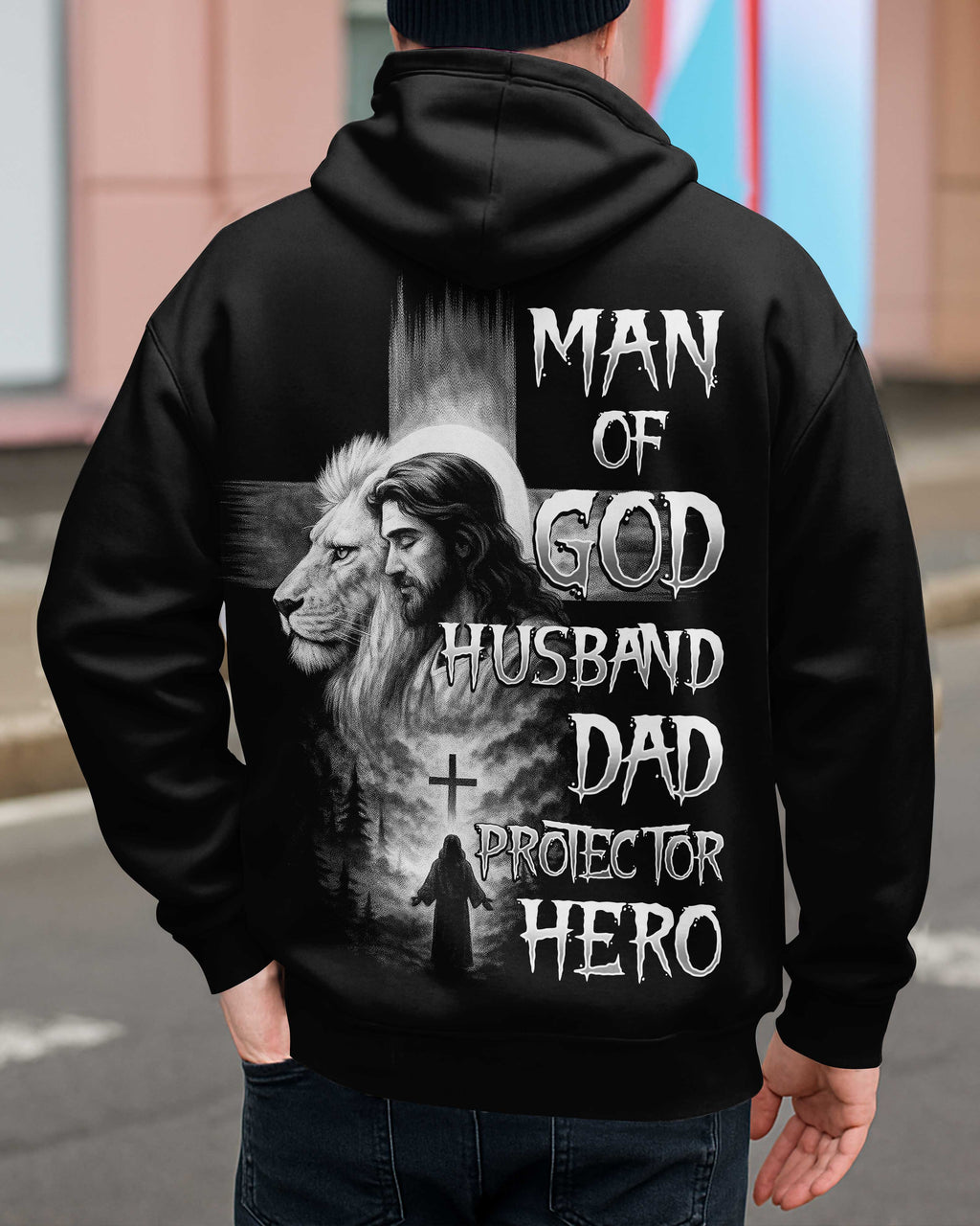 Man Of God Husband Dad Protector Hero T-Shirt