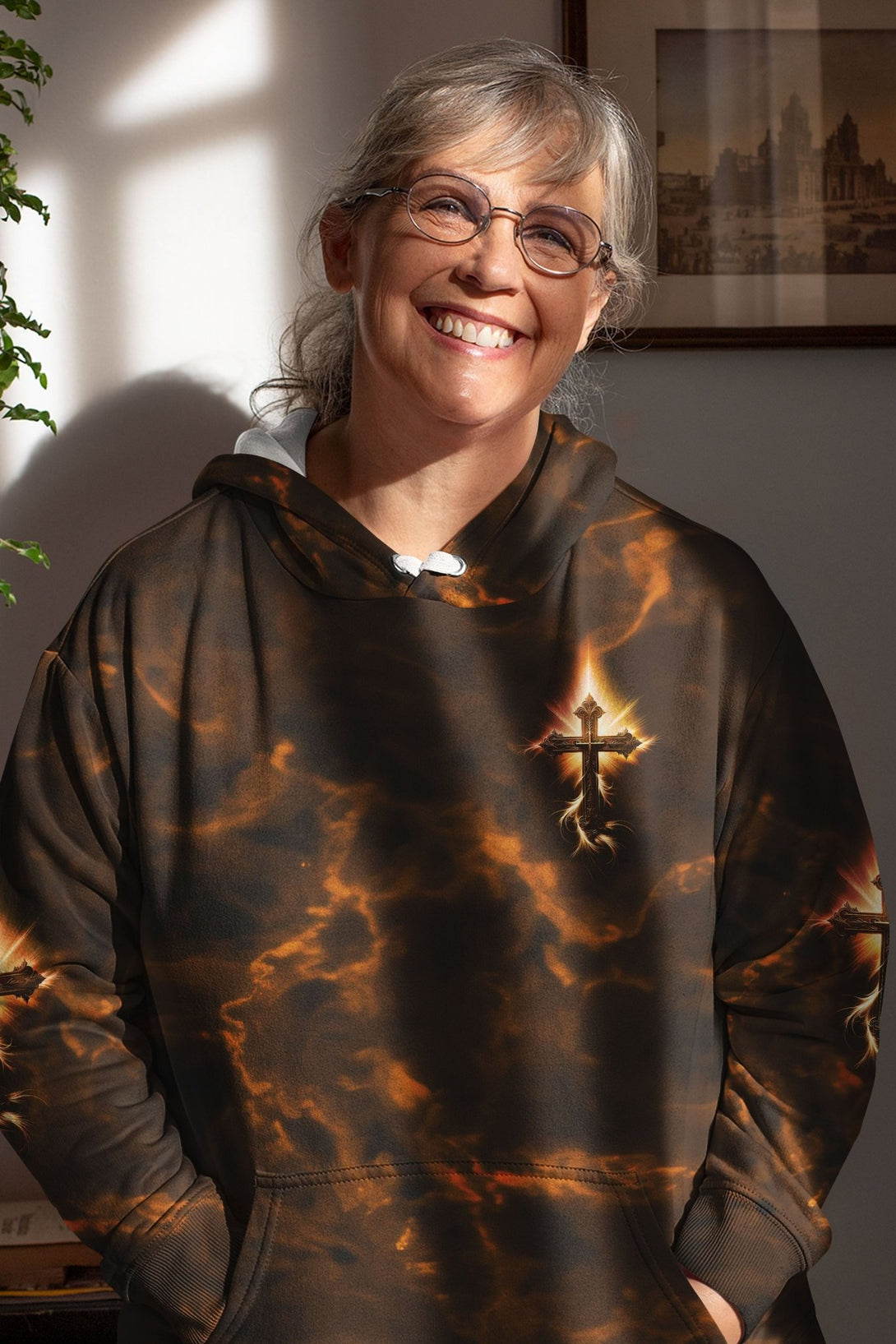 A Child Of God A Man Of Faith A Warrior Of Christ All Over Print Hoodie - Christ Color