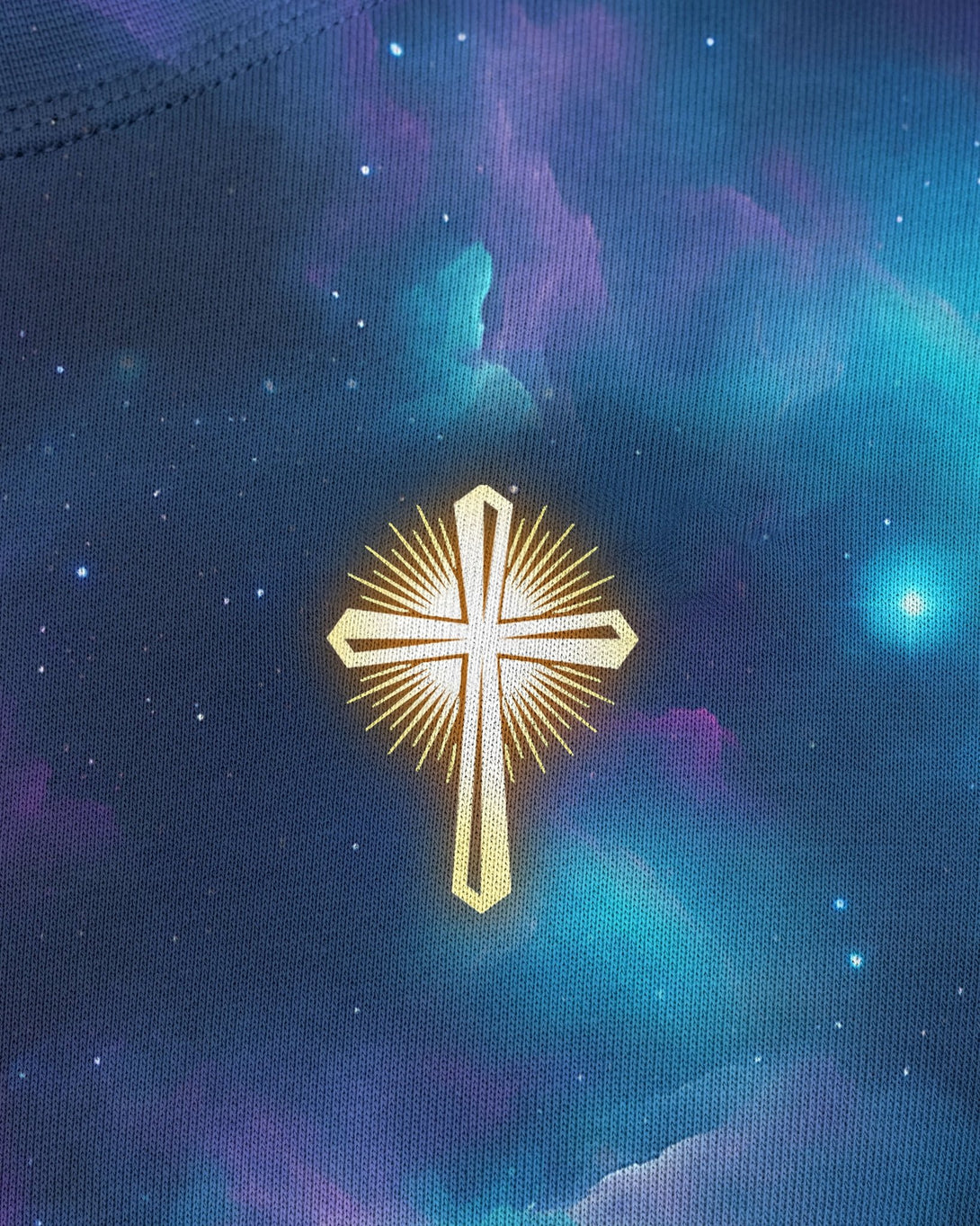 For We Walk By Faith Not By Sight All Over Print Sweater - Christ Color