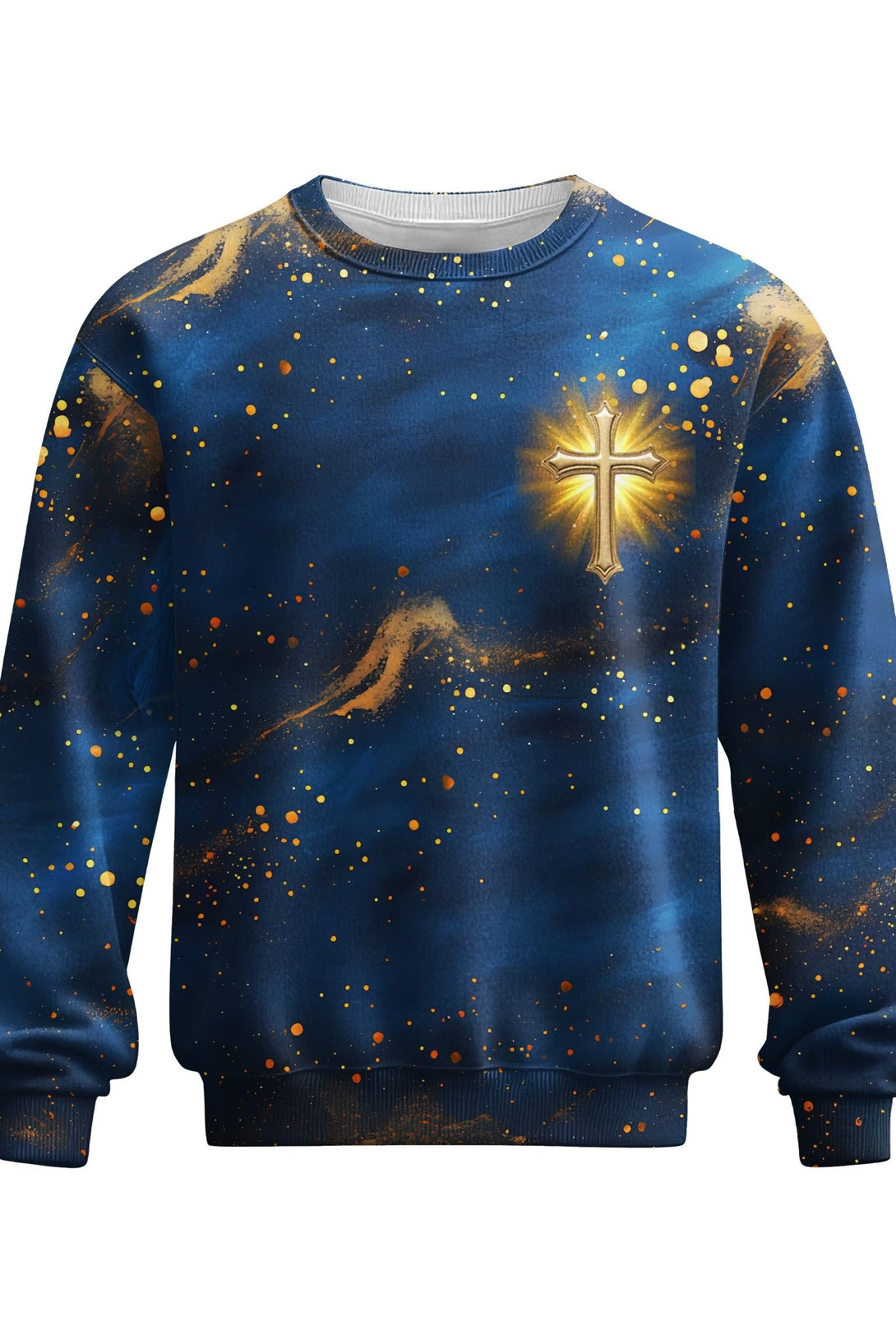 Faith Hope Love & Salvation All Over Print Sweater - Christ Color