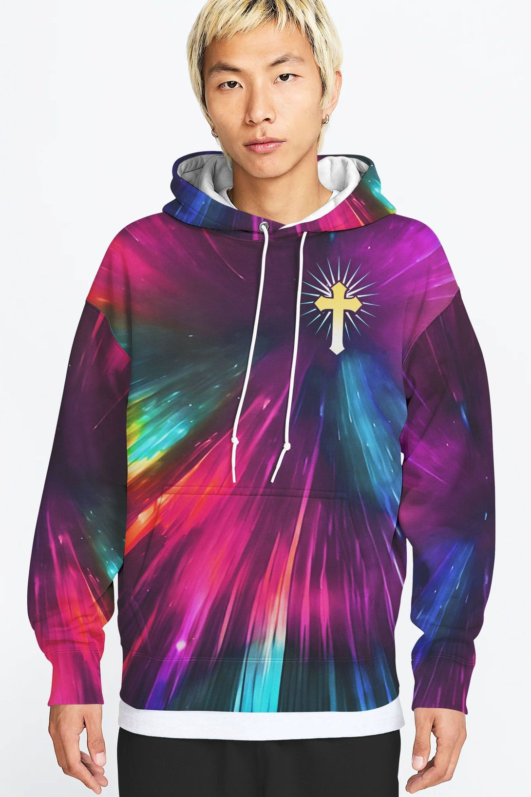 For God So Loved The World All Over Print Hoodie - Christ Color
