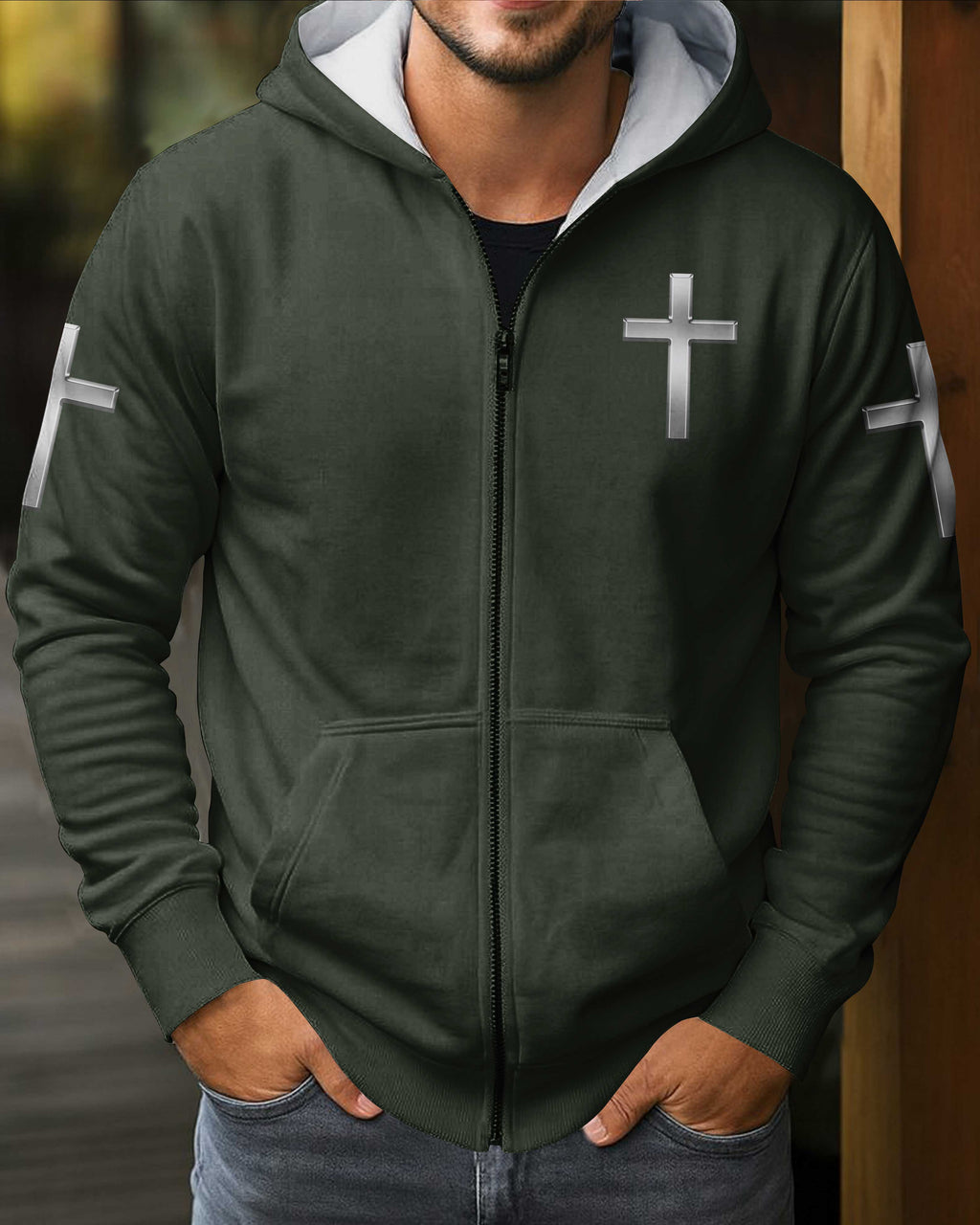 God Took The Strongest Marines And Made Them Warriors Of Christ Zip Hoodie