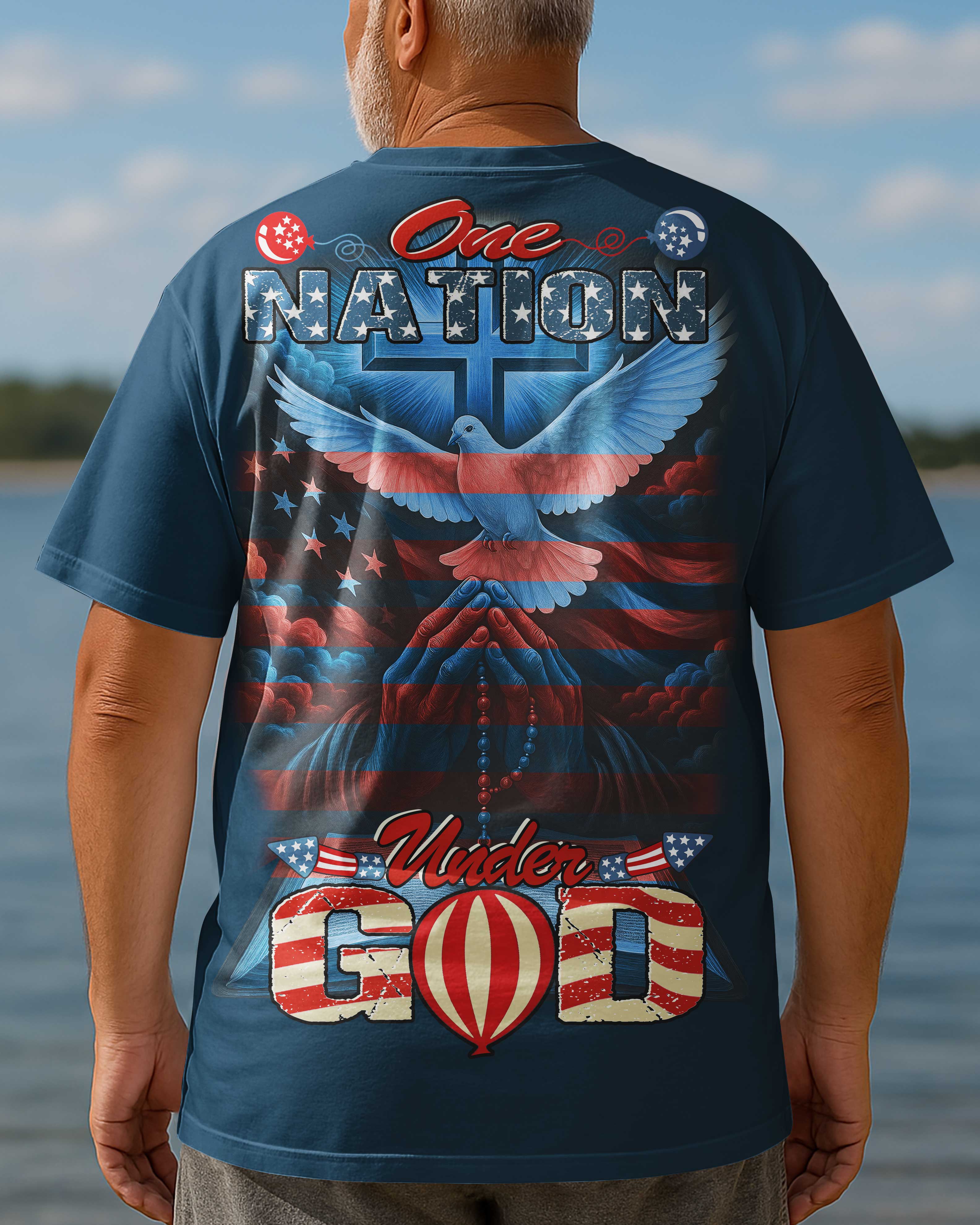 One Nation Under God All Over Print T-Shirt
