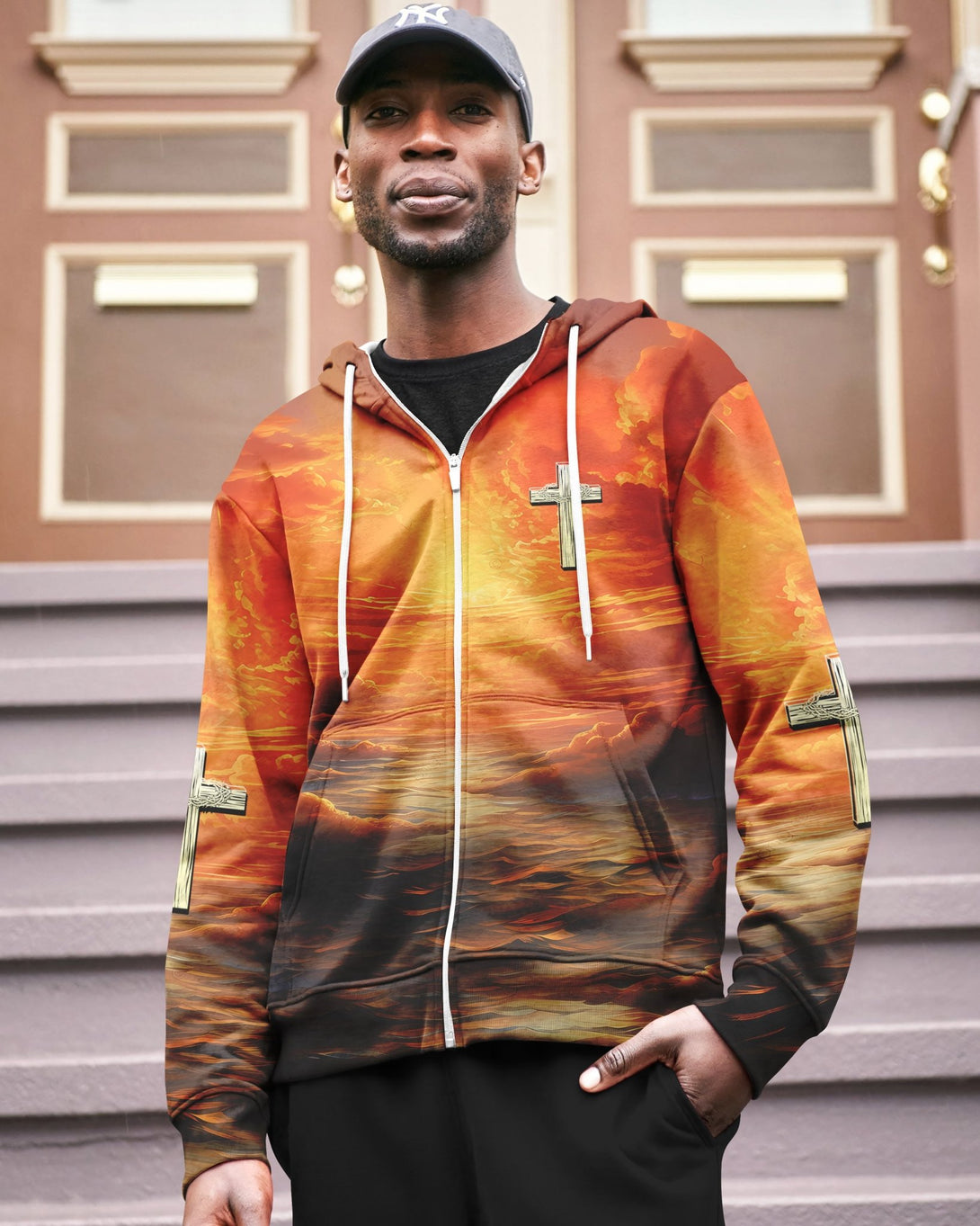 Trust In The Lord All Over Print Zip Hoodie - Christ Color