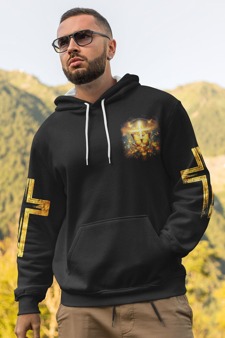 God Steps In Miracles Happen All Over Print Hoodie - Christ Color