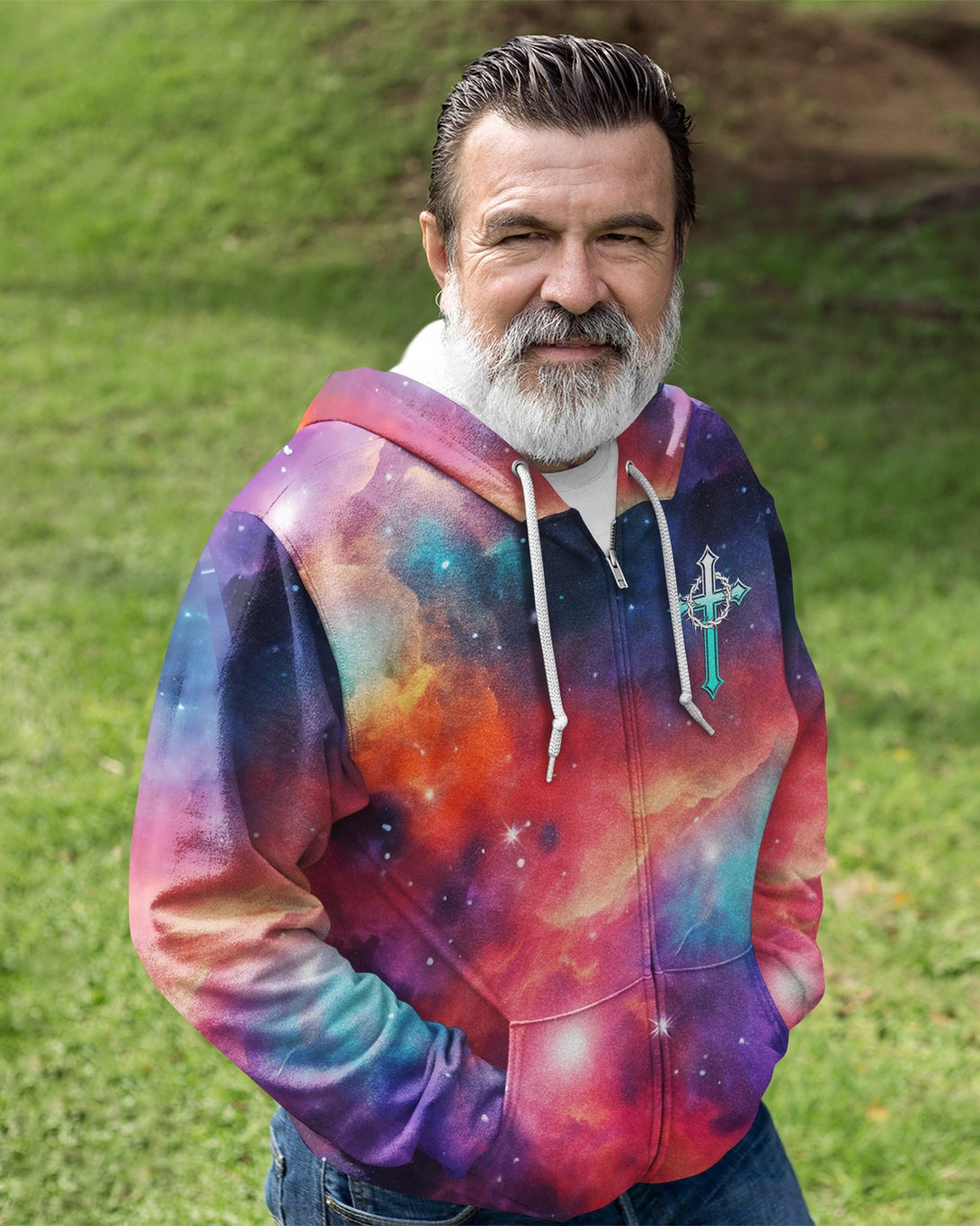 They Will Soar On Wings Like Eagles All Over Print Zip Hoodie - Christ Color