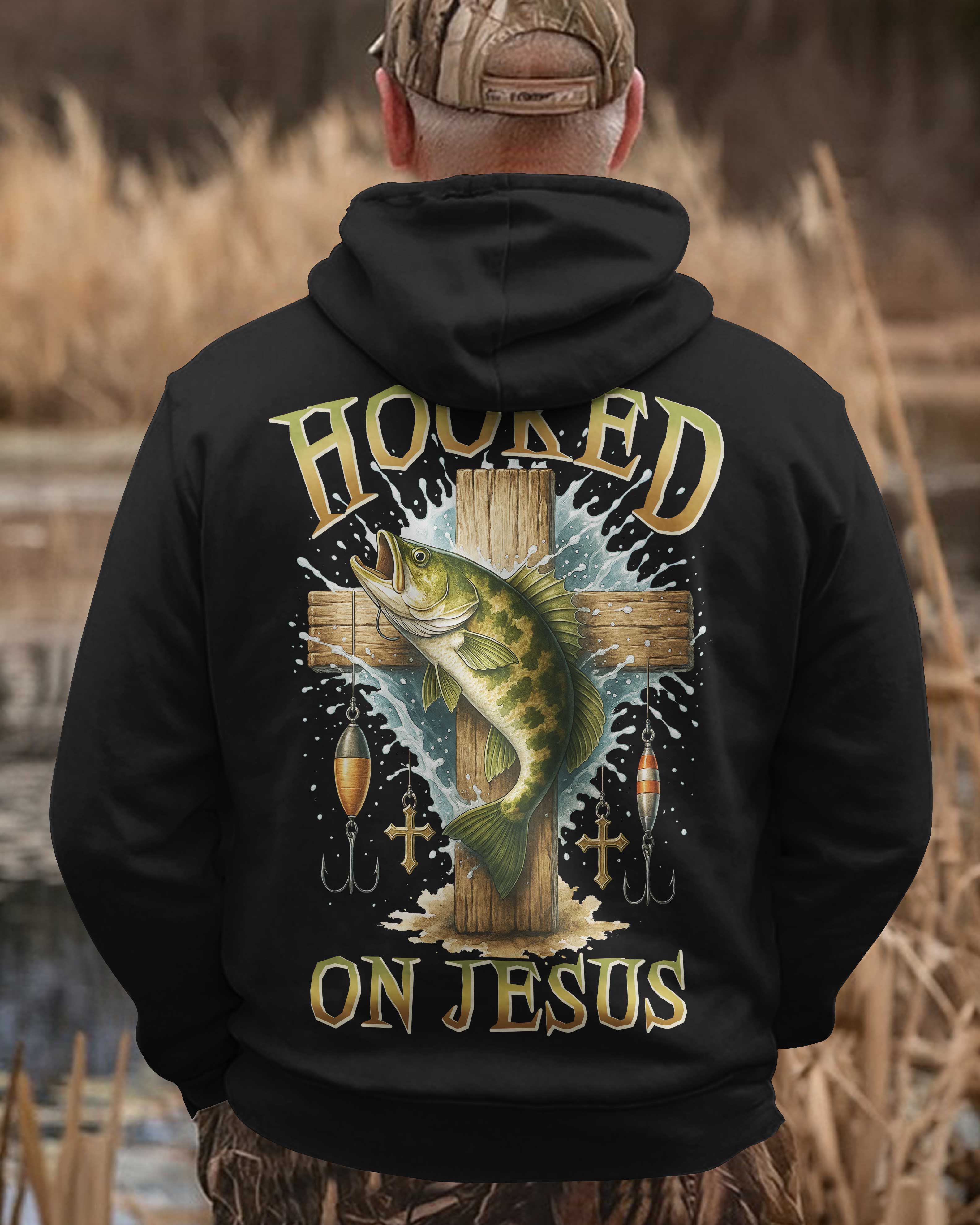 Hooked On Jesus Zip Hoodie