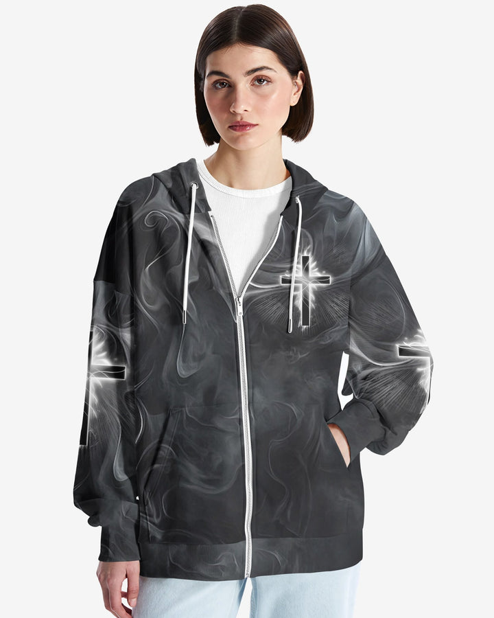 A Child Of God A Man Of Faith All Over Print Zip Hoodie - Christ Color