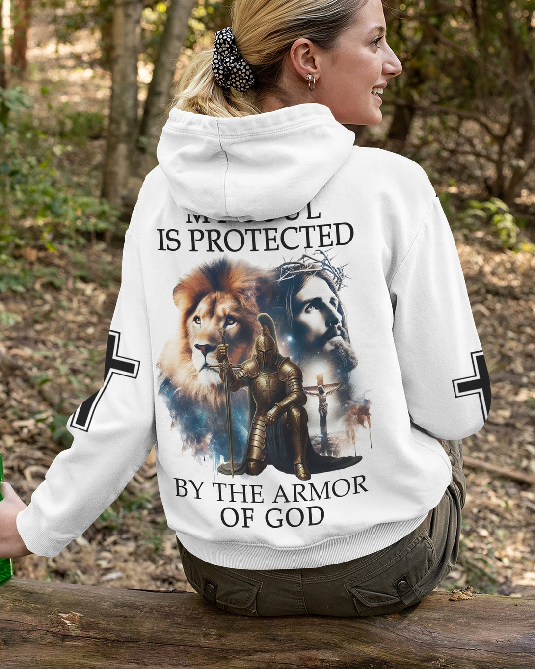 My Soul Is Protected By The Armor Of God All Over Print Zip Hoodie - Christ Color