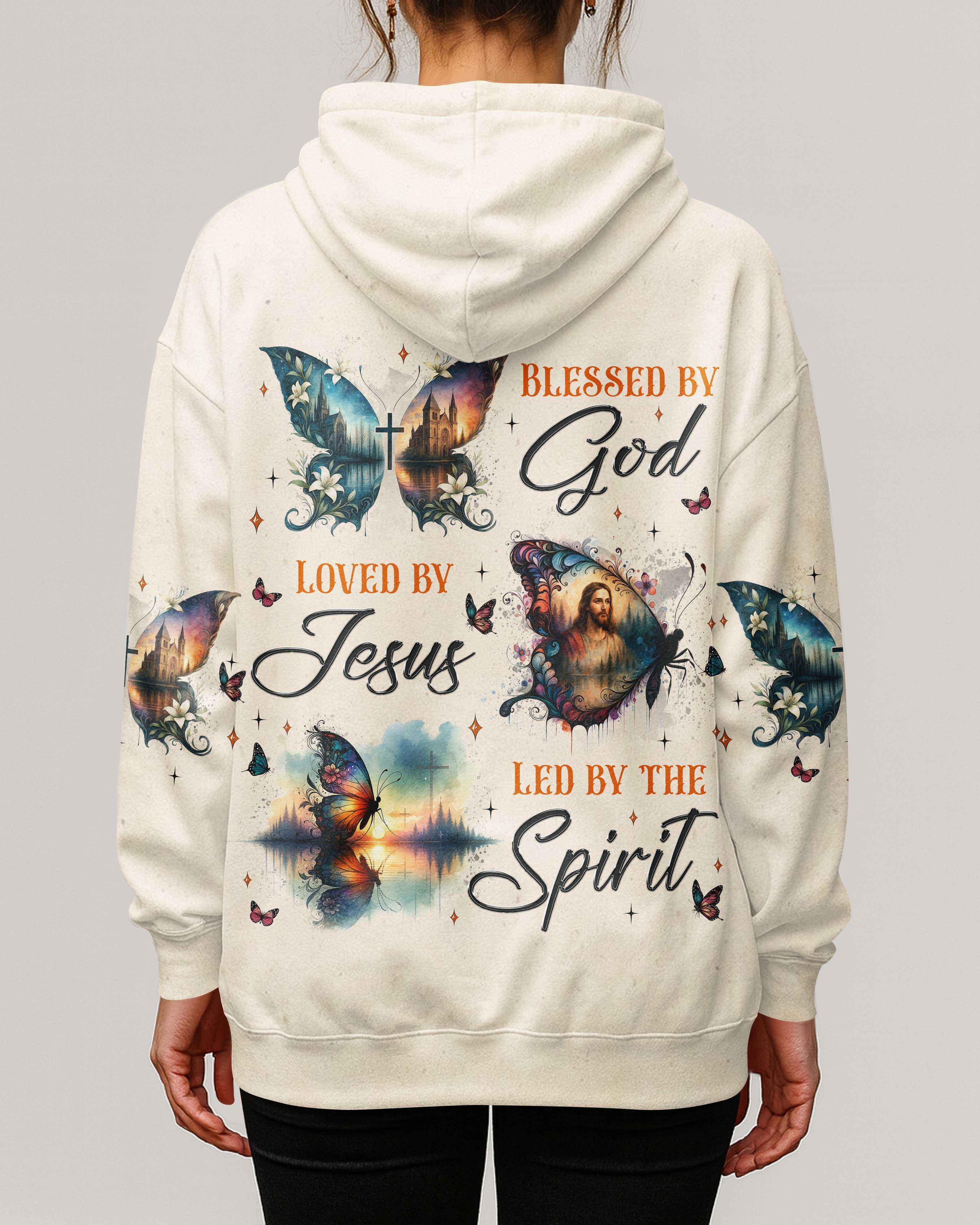 Blessed By God Loved By Jesus Led By The Spirit T-Shirt
