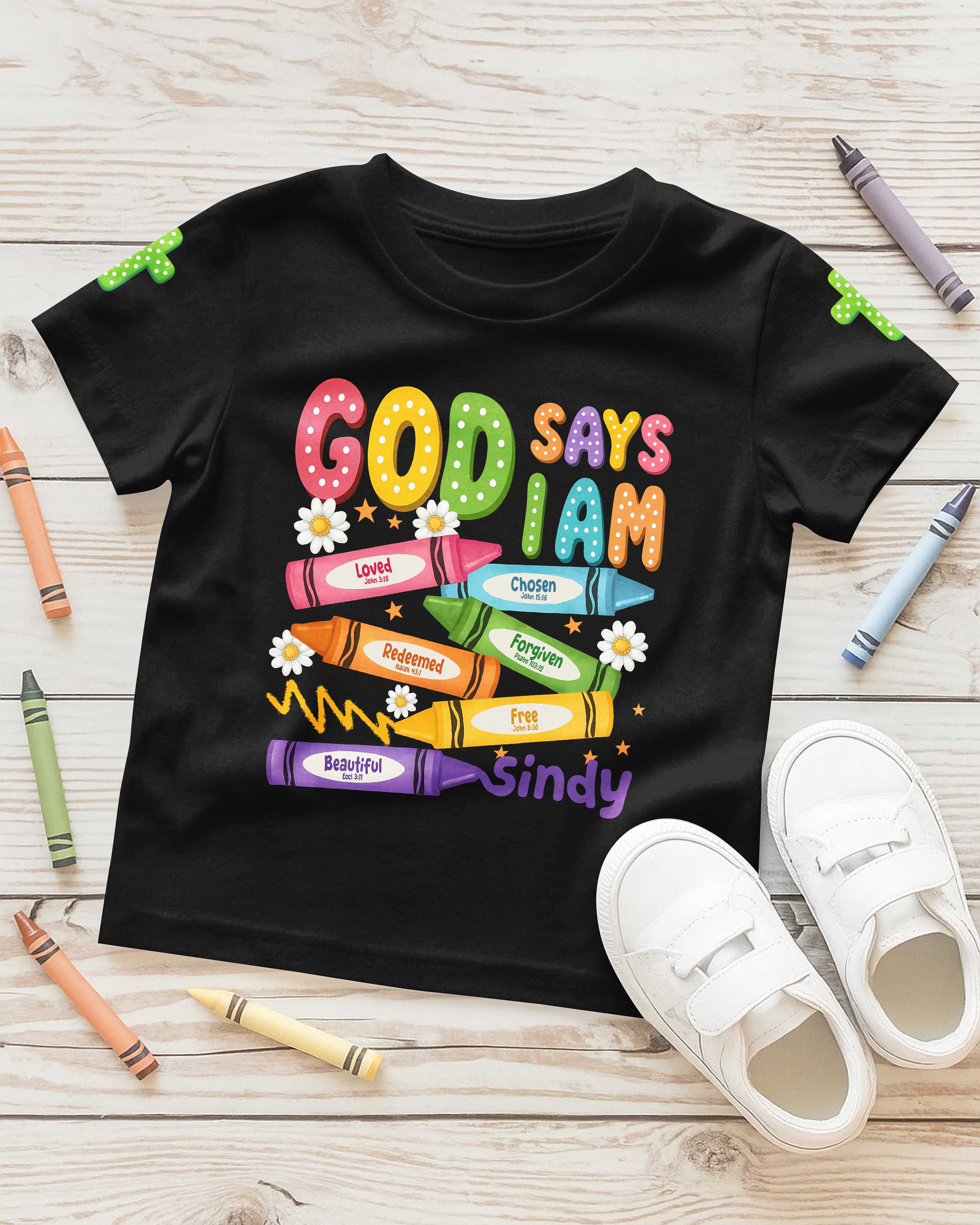 God Says I Am Pencil T-Shirt Kid