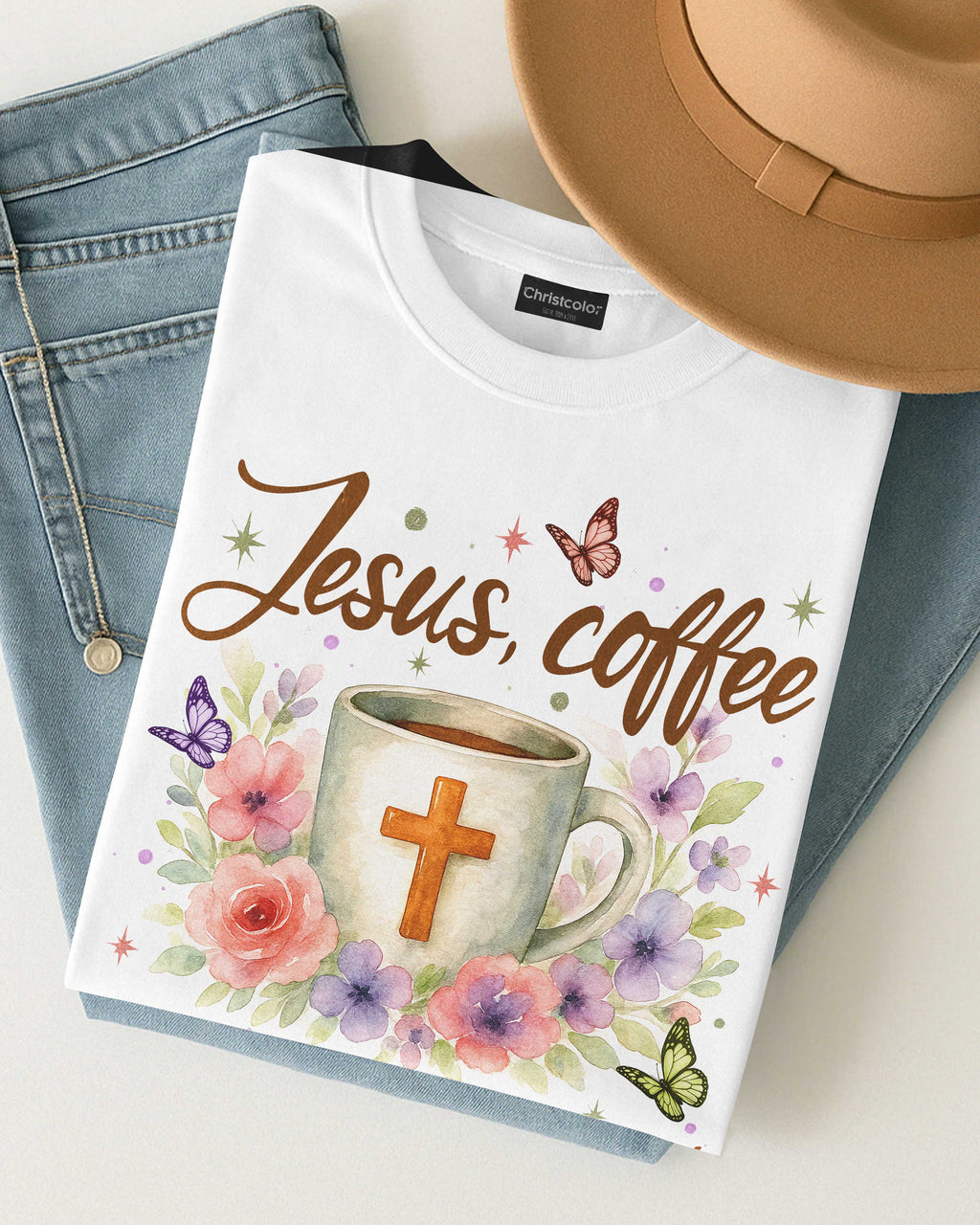 Jesus Coffee And A Whole Lot Of Grace All Over Print T-Shirt