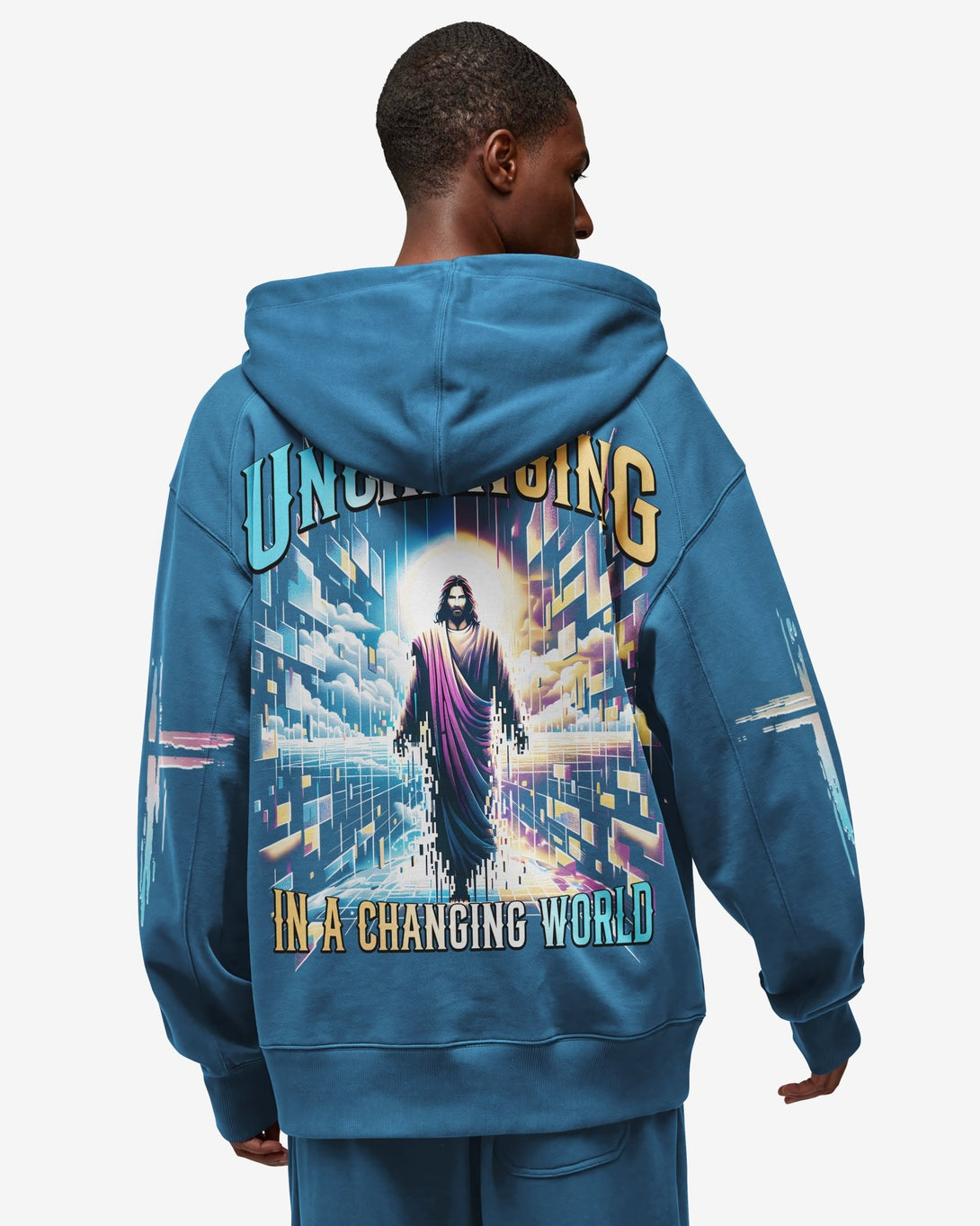 Unchanging In A Changing World All Over Print Zip Hoodie - Christ Color