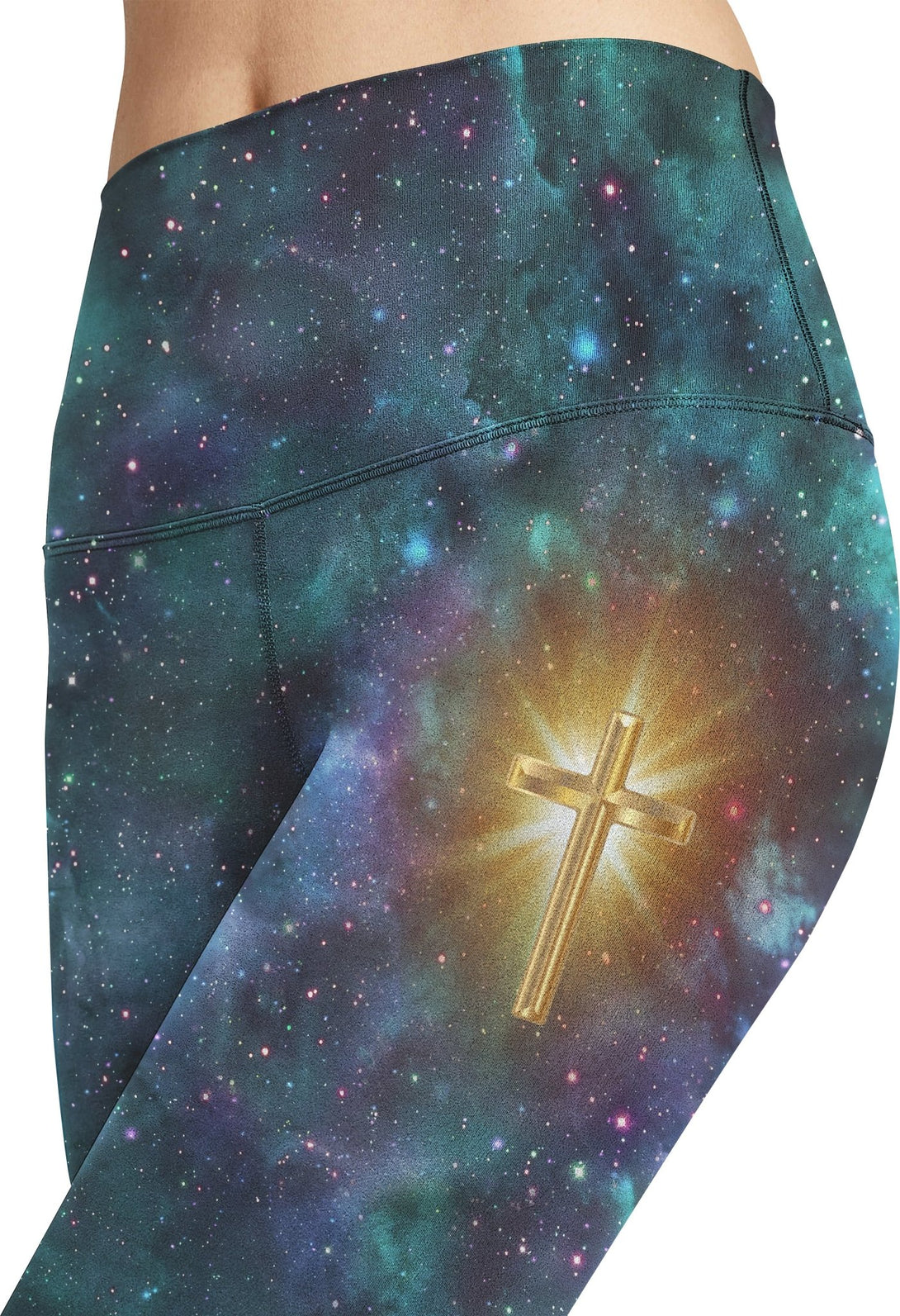 Whoever Drinks The Water I Give Them Will Never Thirst All Over Print Leggings - Christ Color