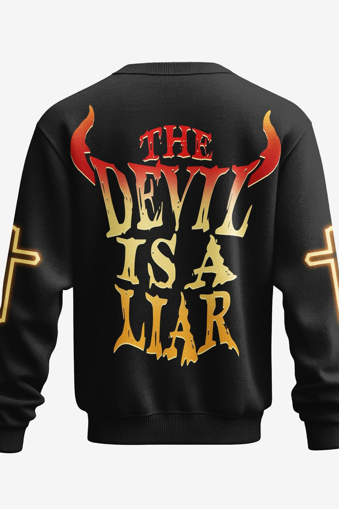 The Devil Is A Liar All Over Print Sweater - Christ Color