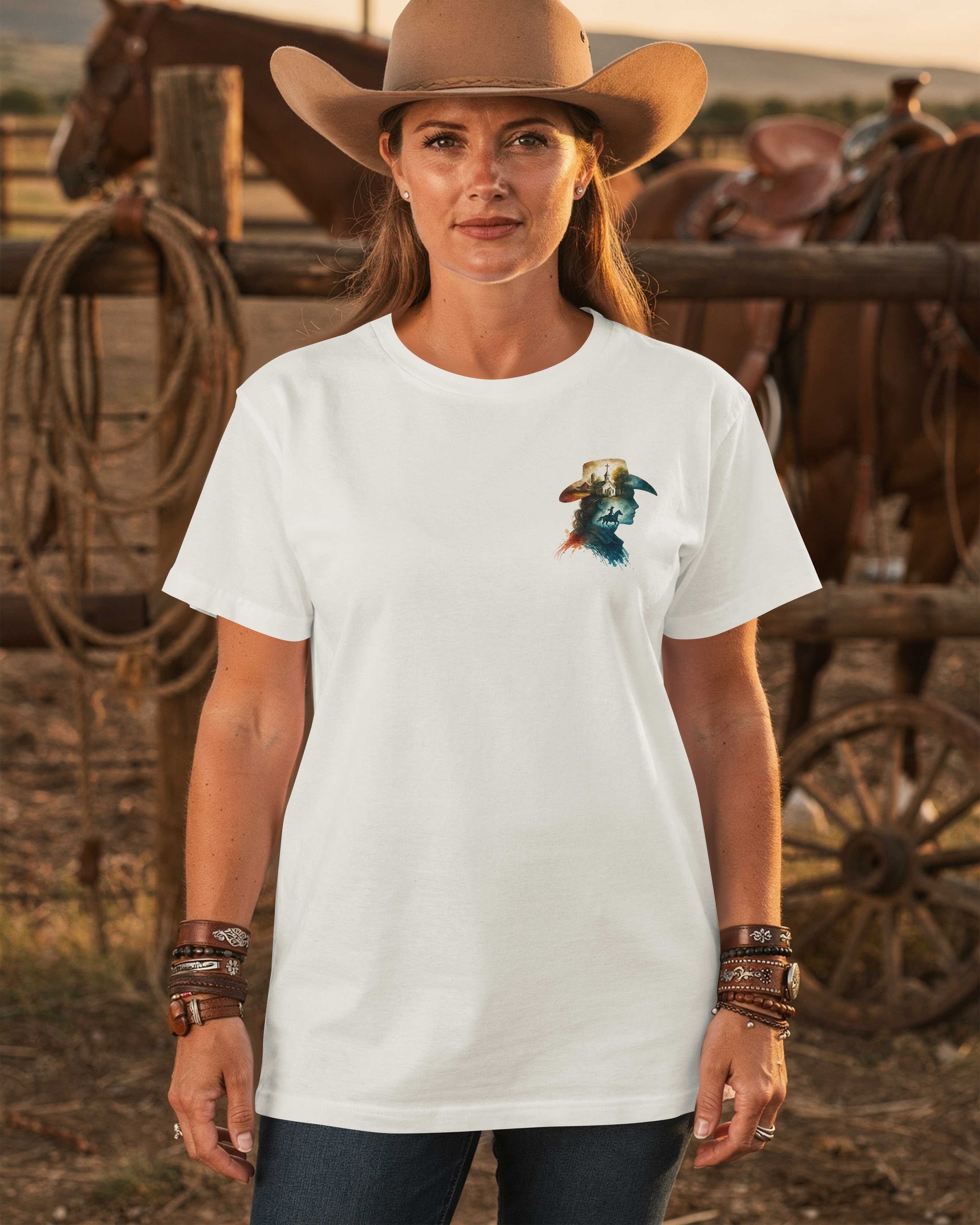 She Rides With Strength And Walks With Christ T-Shirt