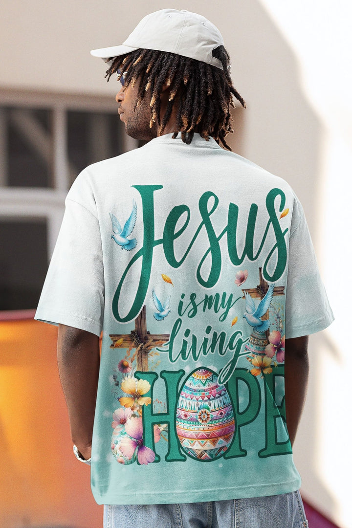 Jesus Is My Living Hope All Over Print T-shirt - Christ Color