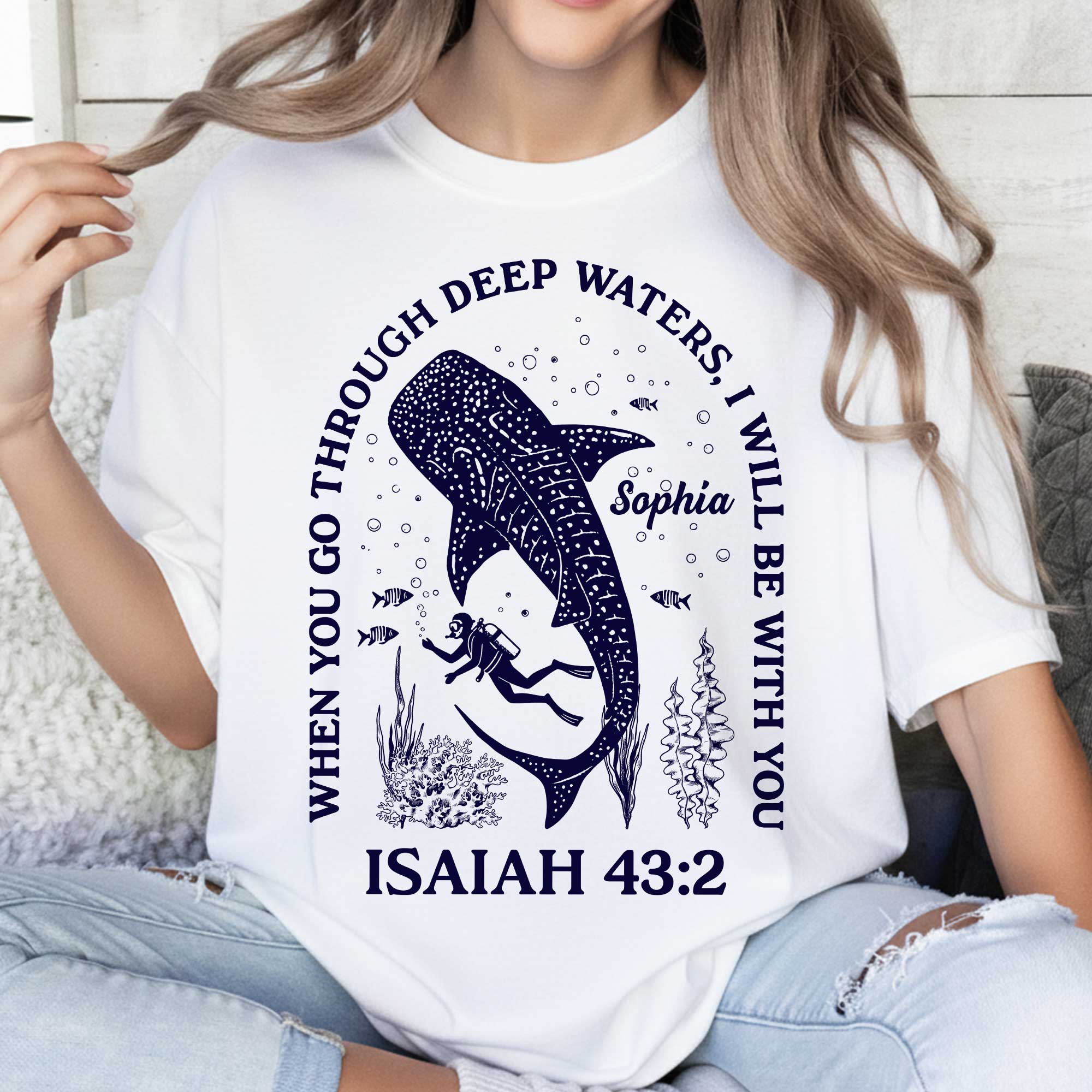 When You Go Through Deep Waters I Will Be With You T-Shirt