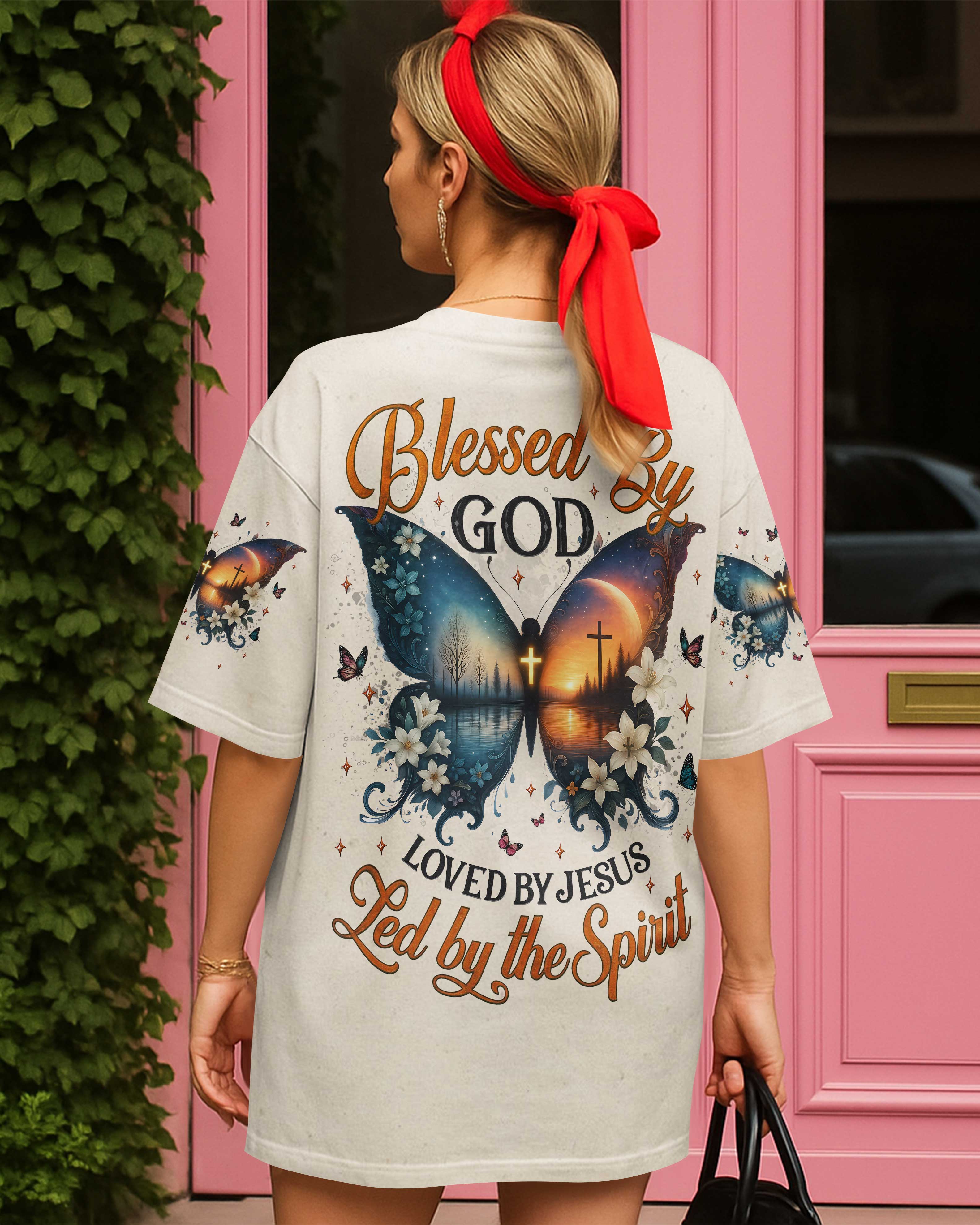 Blessed By God Loved By Jesus Led By The Spirit T-Shirt