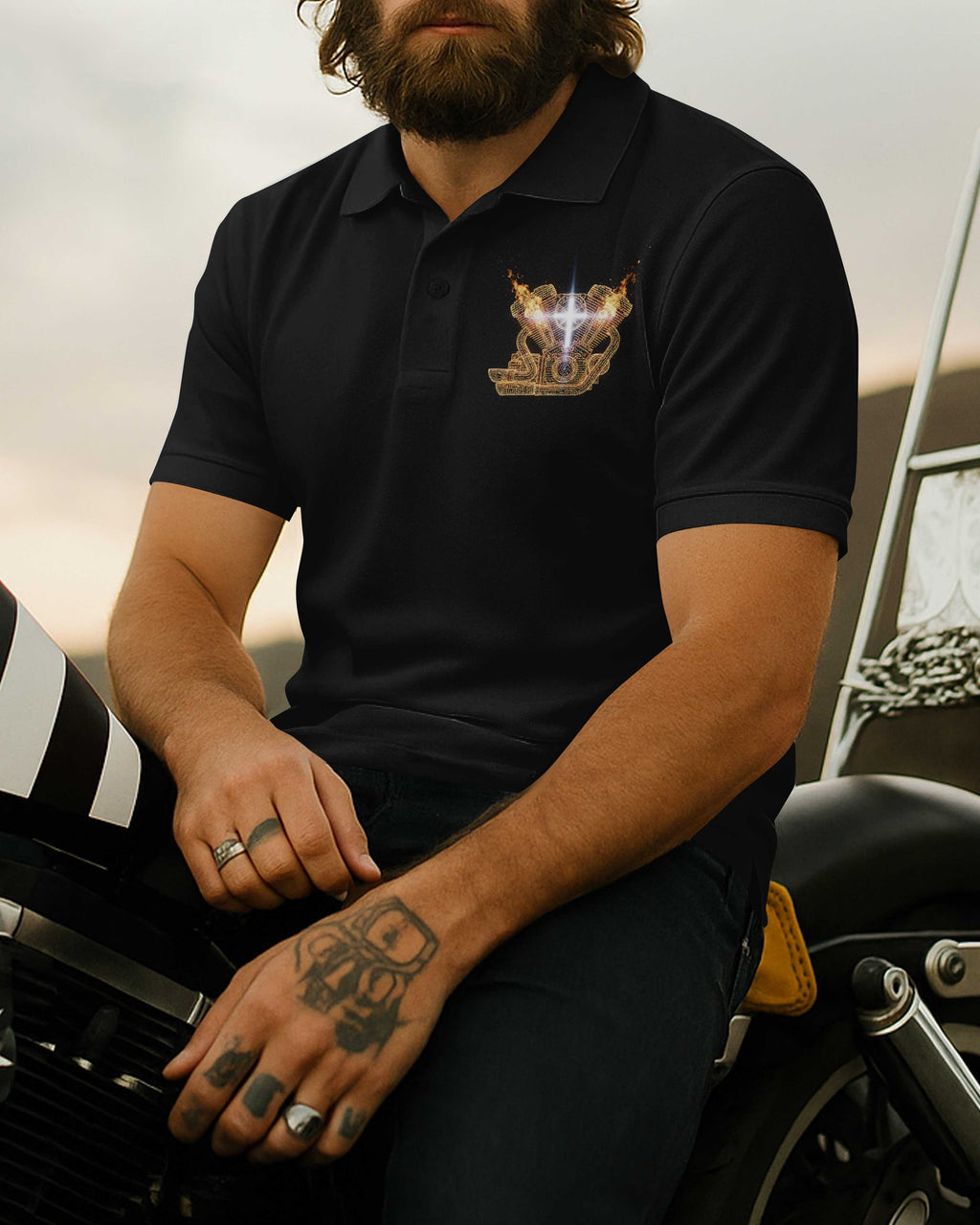 Every Mile I Ride Is A Sermon The Devil Can't Silence All Over Print Polo