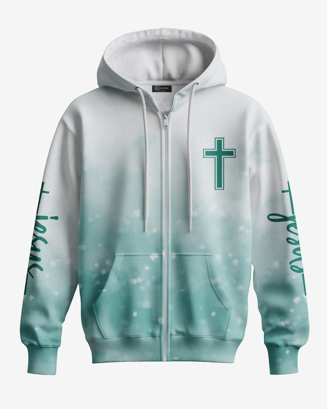 Jesus Is My Living Hope All Over Print Zip Hoodie - Christ Color