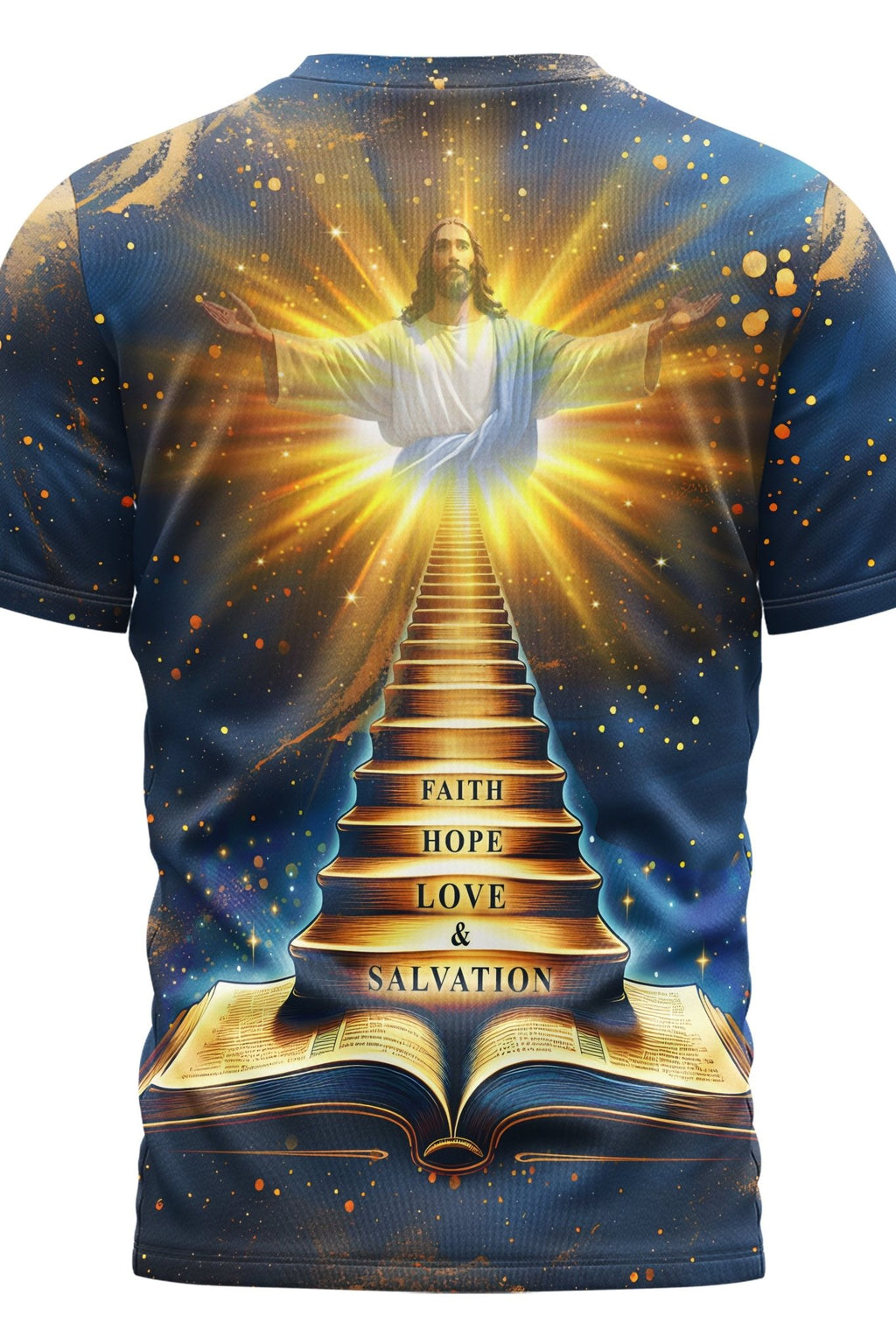 Faith Hope Love & Salvation All Over Print T-shirt - Christ Color