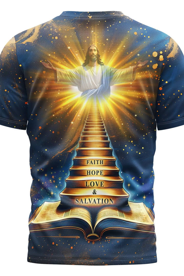 Faith Hope Love & Salvation All Over Print T-shirt - Christ Color