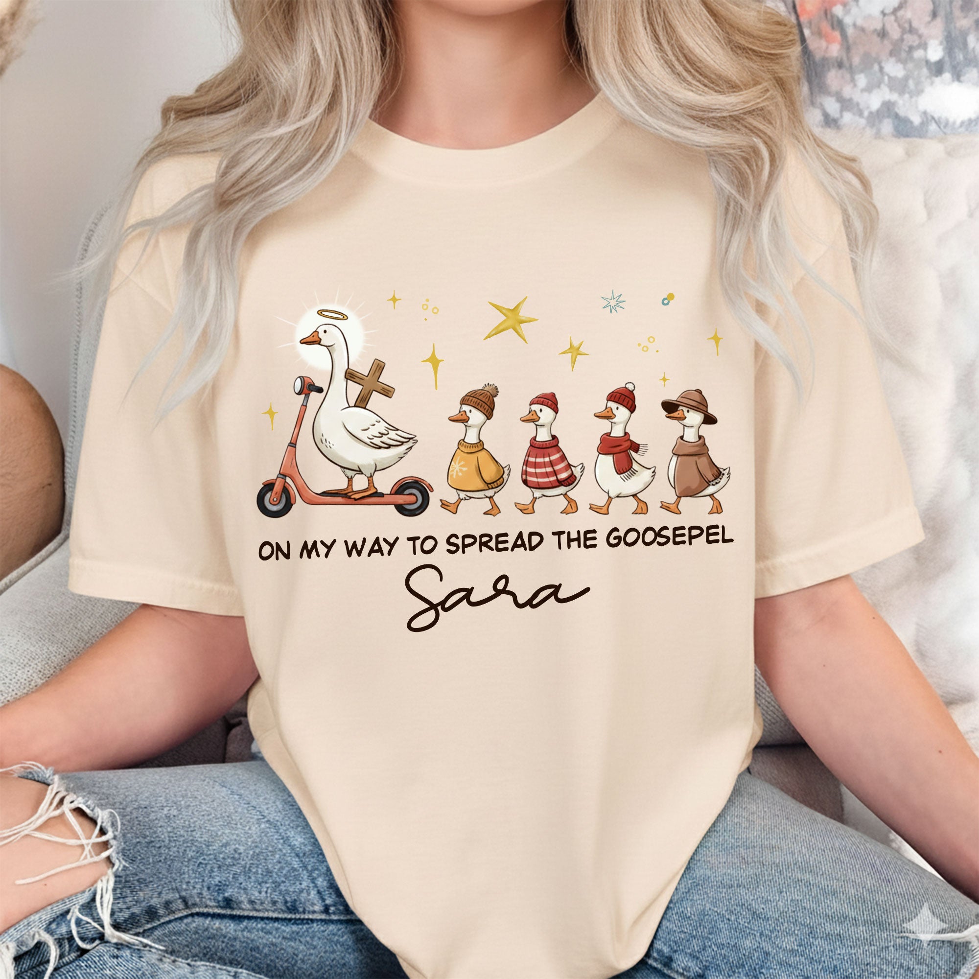 On My Way To Spread The Goosepel Sara T-Shirt