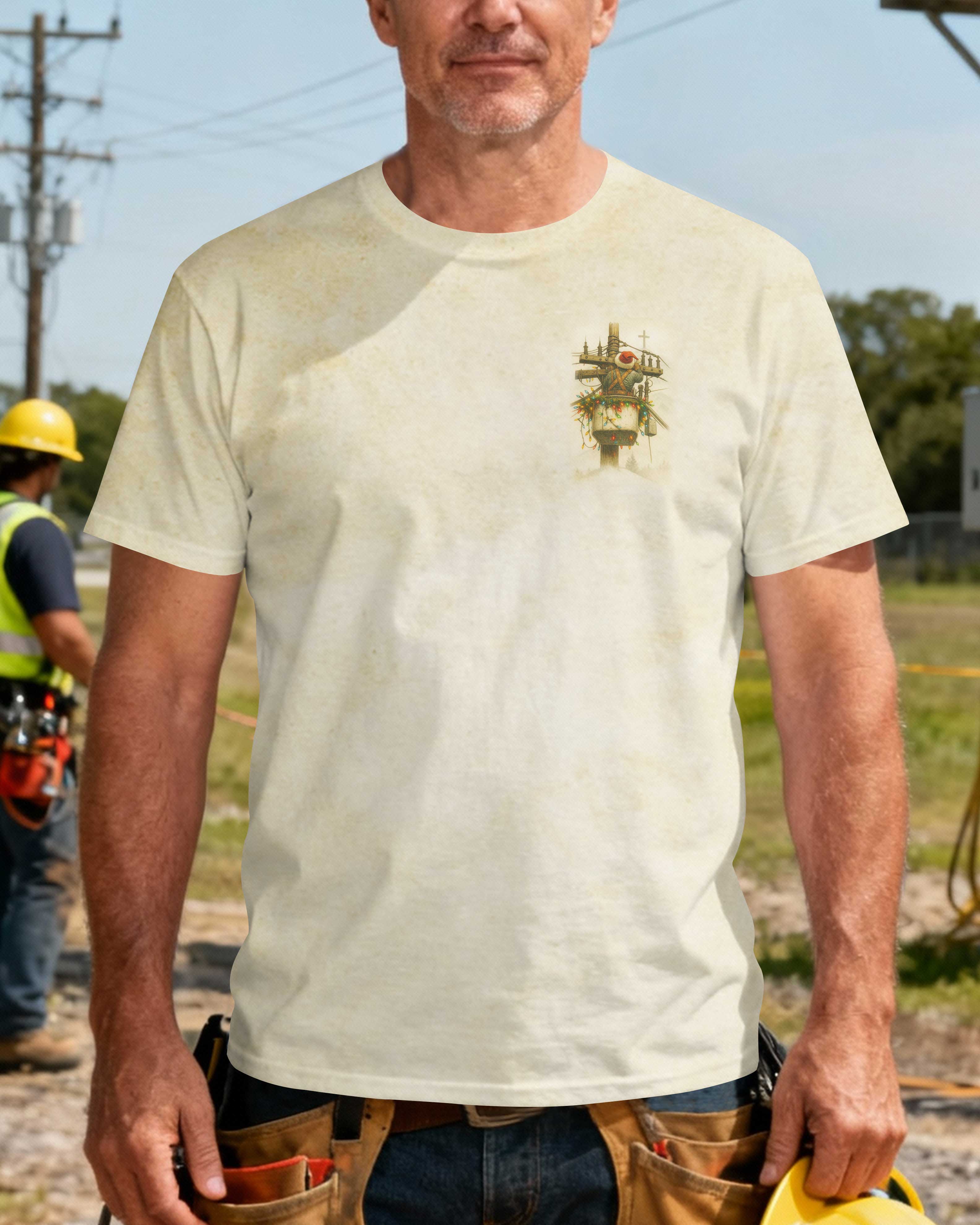Not All Heroes Wear Red Some Climb Poles With God's Strength T-Shirt