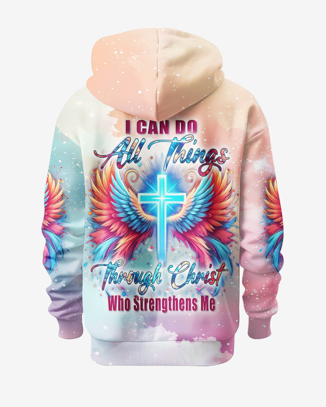 I Can Do All Things Through Christ Who Strengthens Me All Over Print Hoodie - Christ Color