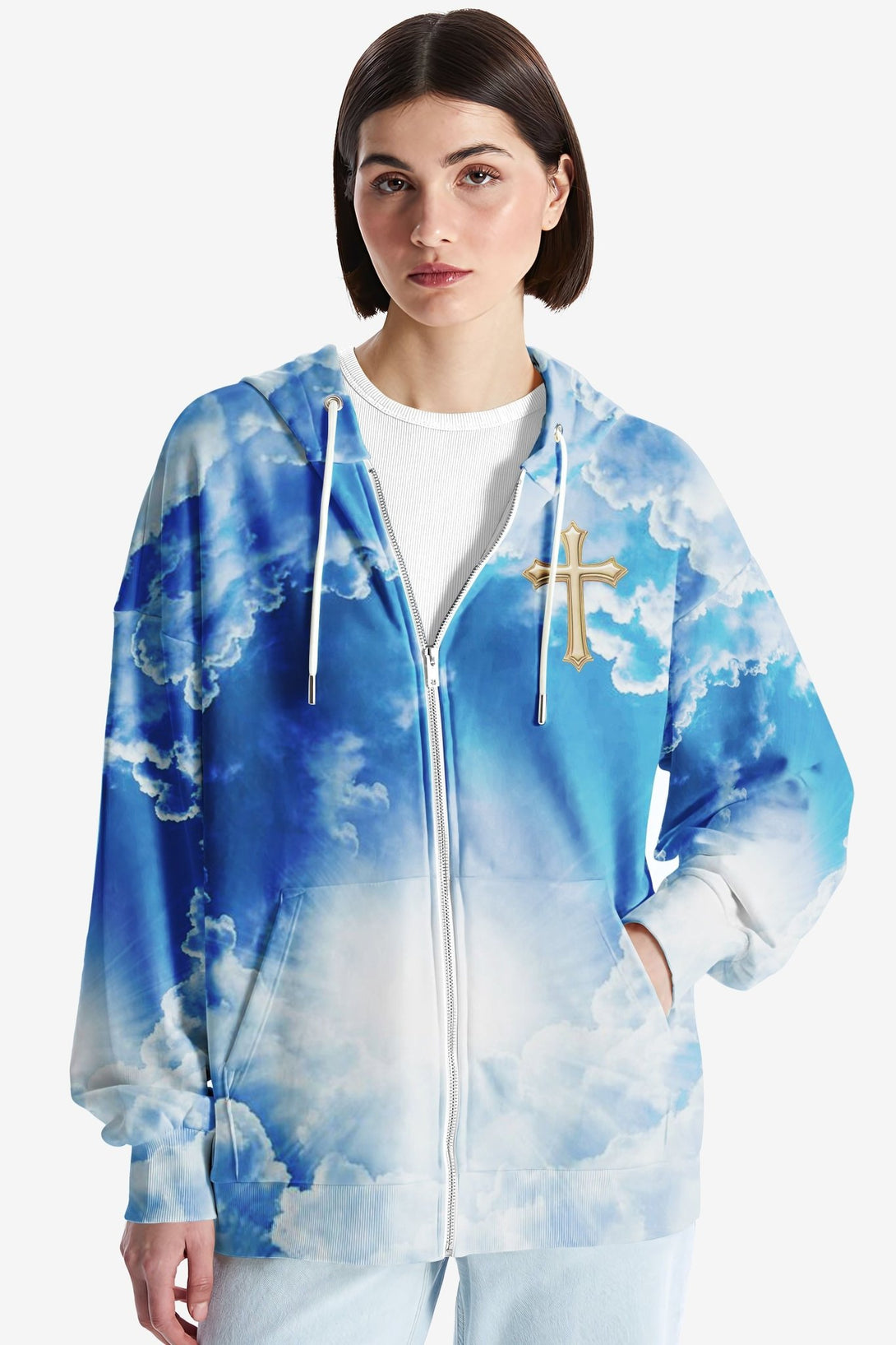 I Am The Way The Truth The Life All Over Print Zip Hoodie - Christ Color