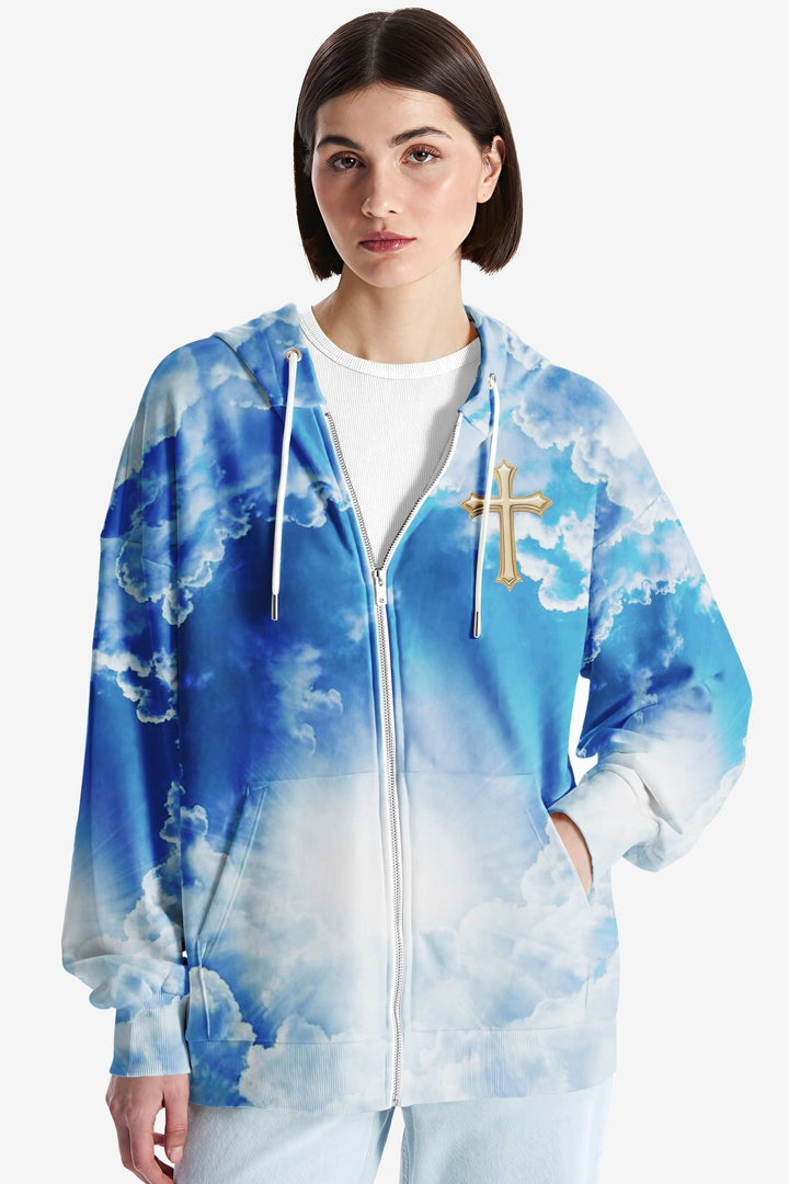 I Am The Way The Truth The Life All Over Print Zip Hoodie - Christ Color