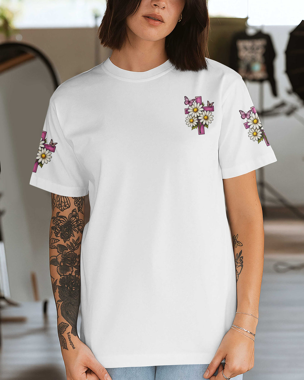 Her Life Is Living Proof That Jesus Restores Redeems And Renews T-Shirt