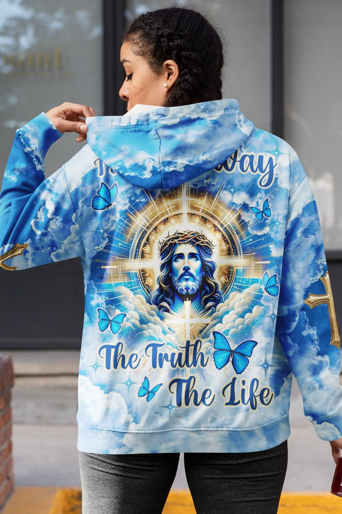 I Am The Way The Truth The Life All Over Print Hoodie - Christ Color