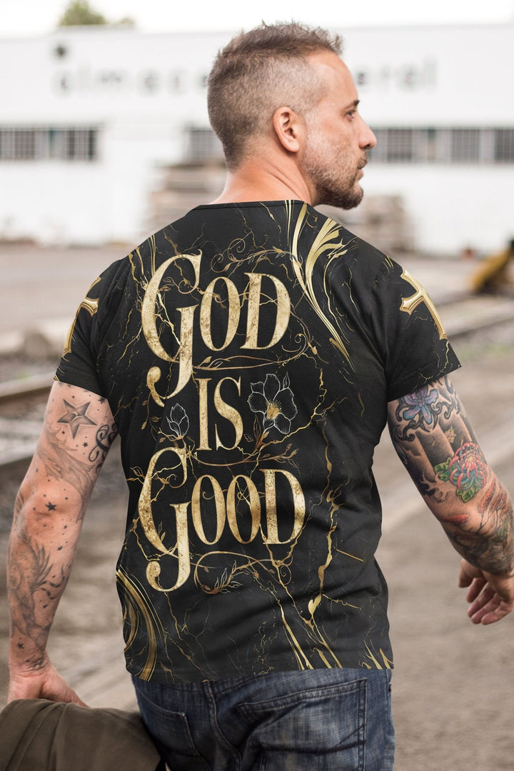 God Is Good All Over Print T-shirt - Christ Color